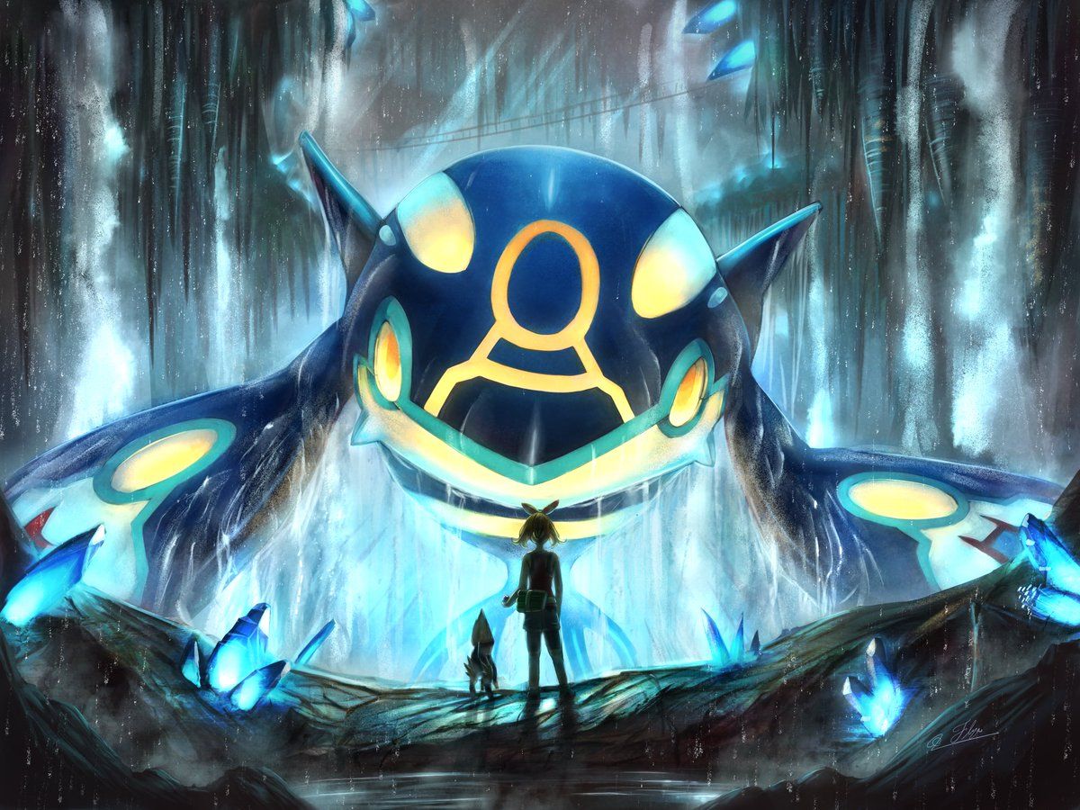 Primal kyorge. Pokemon rayquaza, Pokemon poster, Pokemon