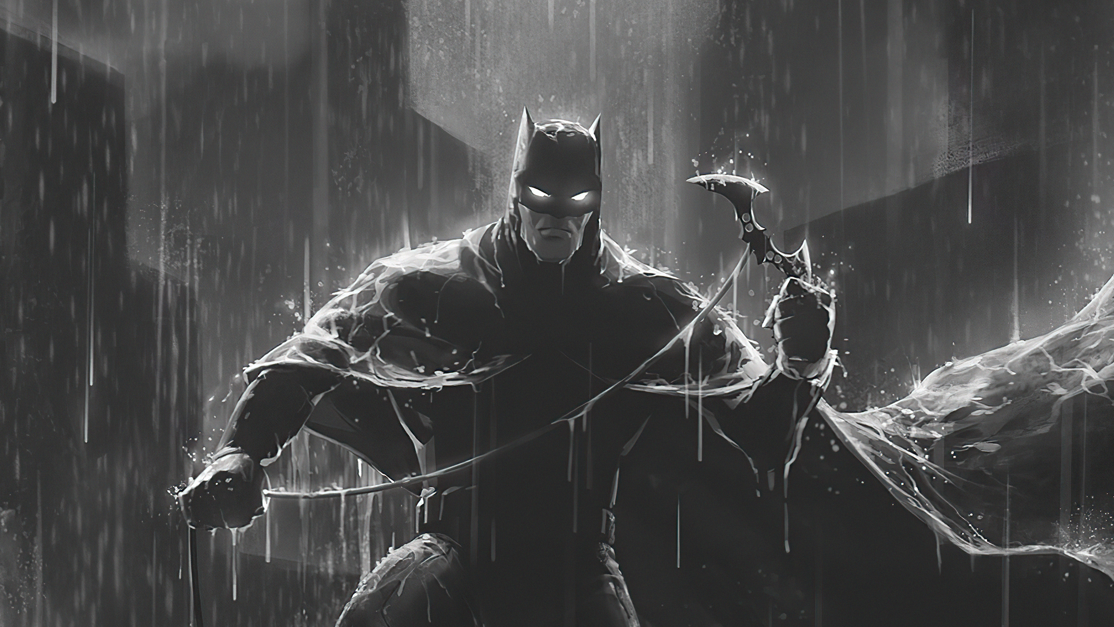 Batman With Batarang Dark 4k, HD Superheroes, 4k Wallpaper, Image, Background, Photo and Picture