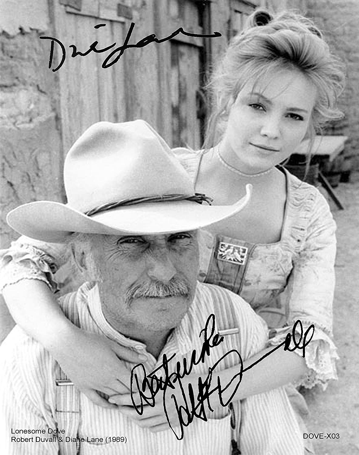 LONESOME DOVE Robert Duval & Diane Lane Autographed Photo Copy DOVE X03: Posters & Prints