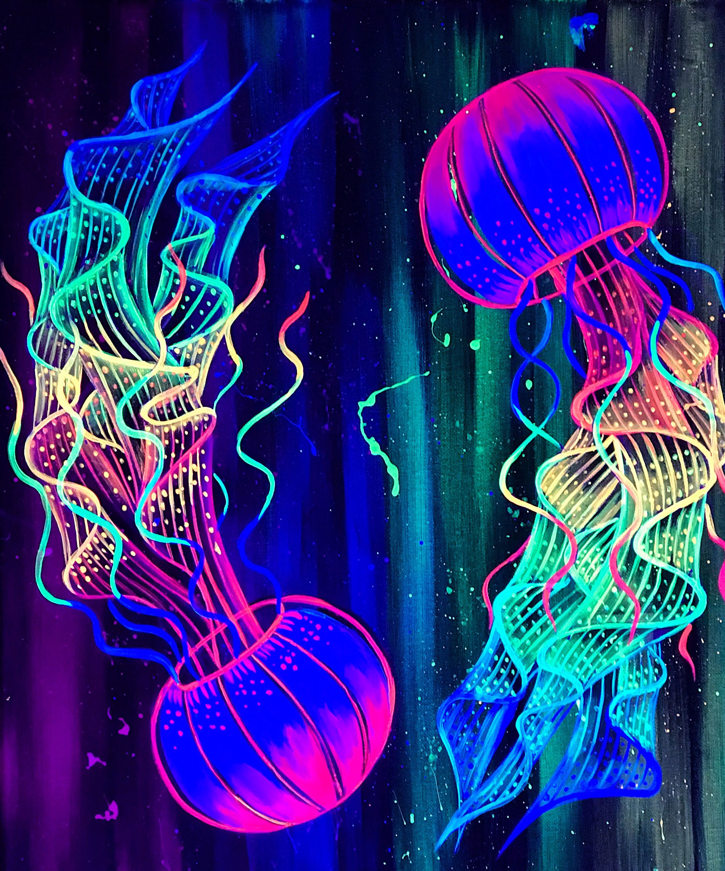 neon rainbow jellyfish