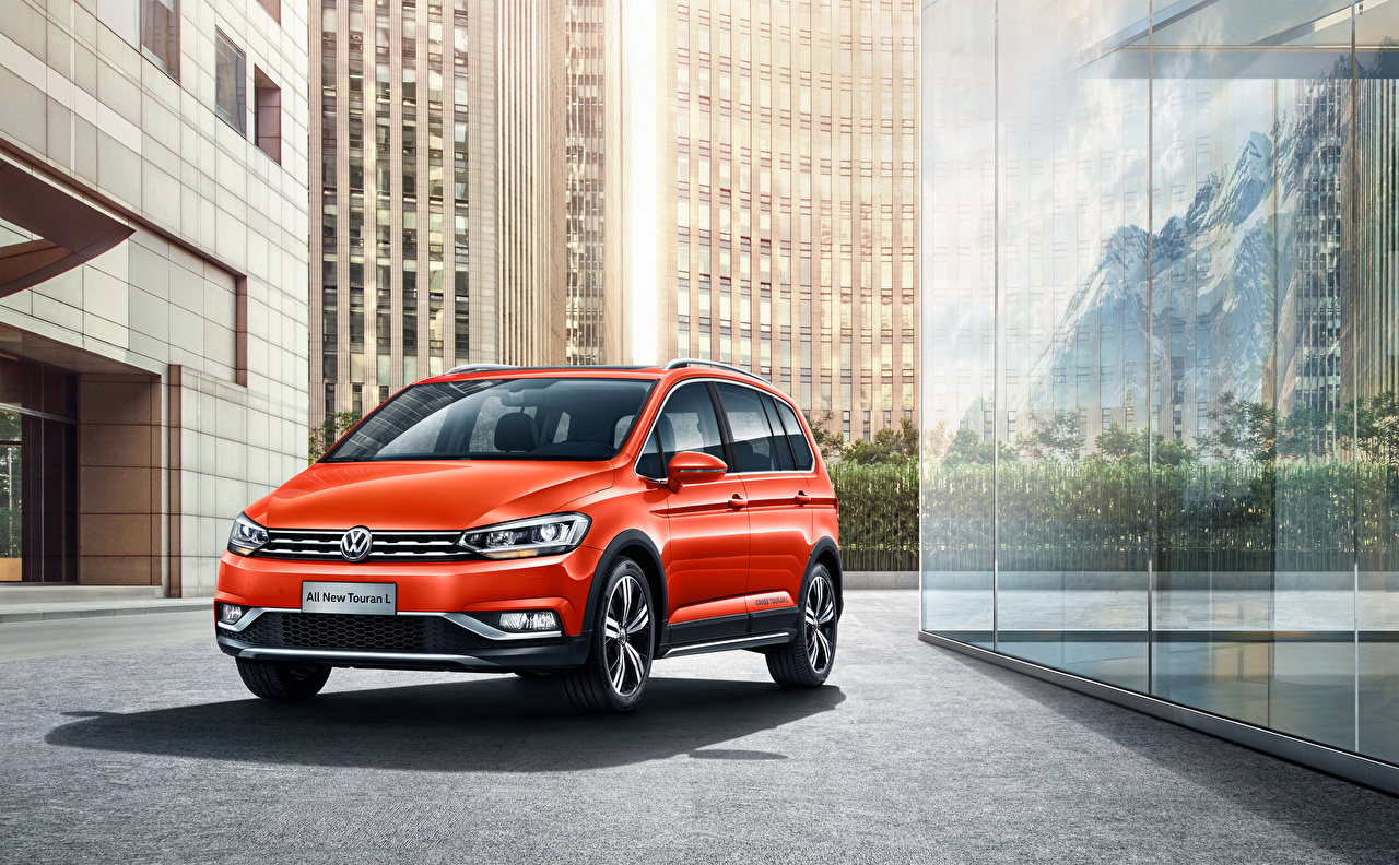 Wallpaper Volkswagen 2018 19 Cross Touran L Orange Cars
