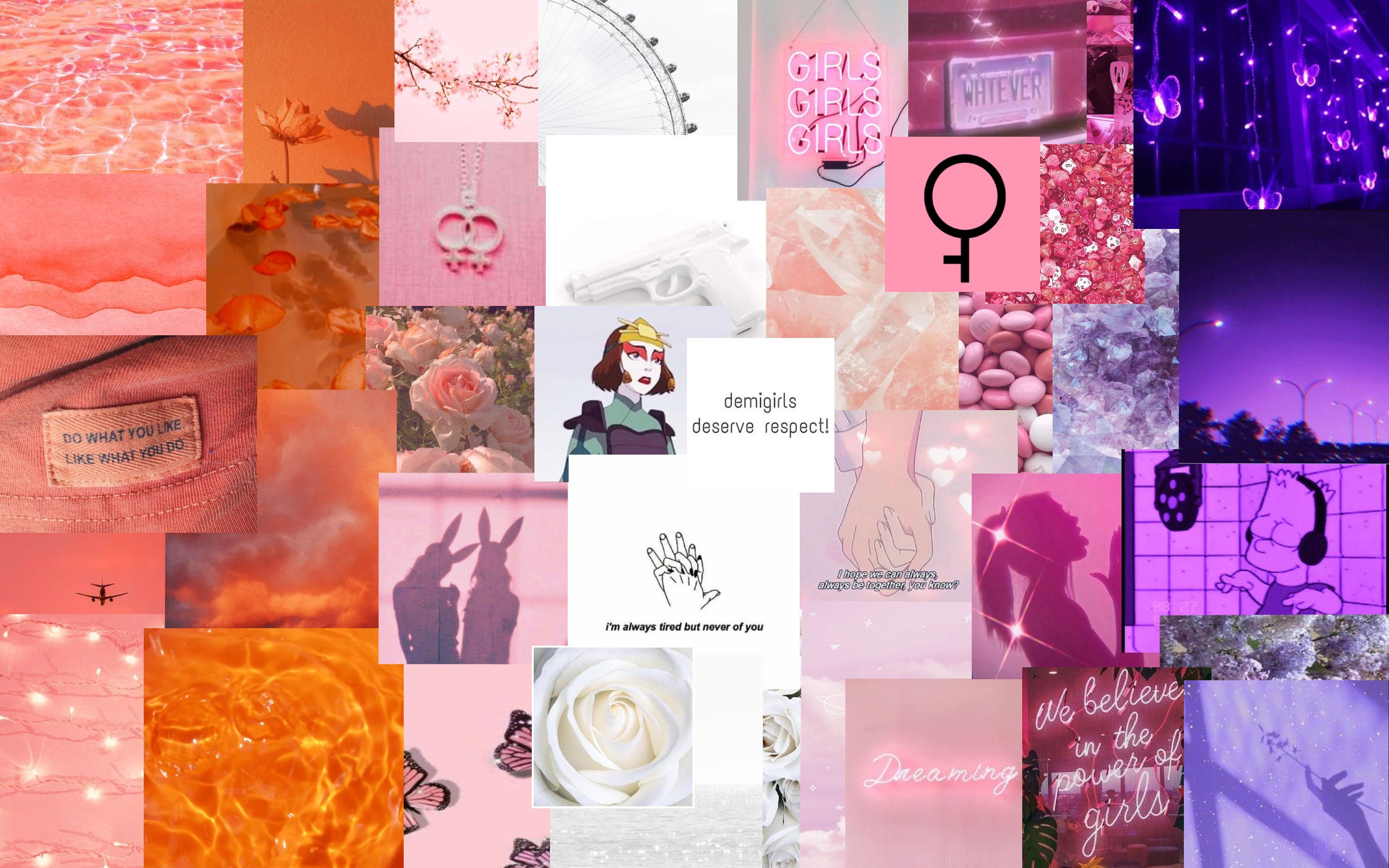 Demigirl Lesbian aesthetic wallpaper made by me!