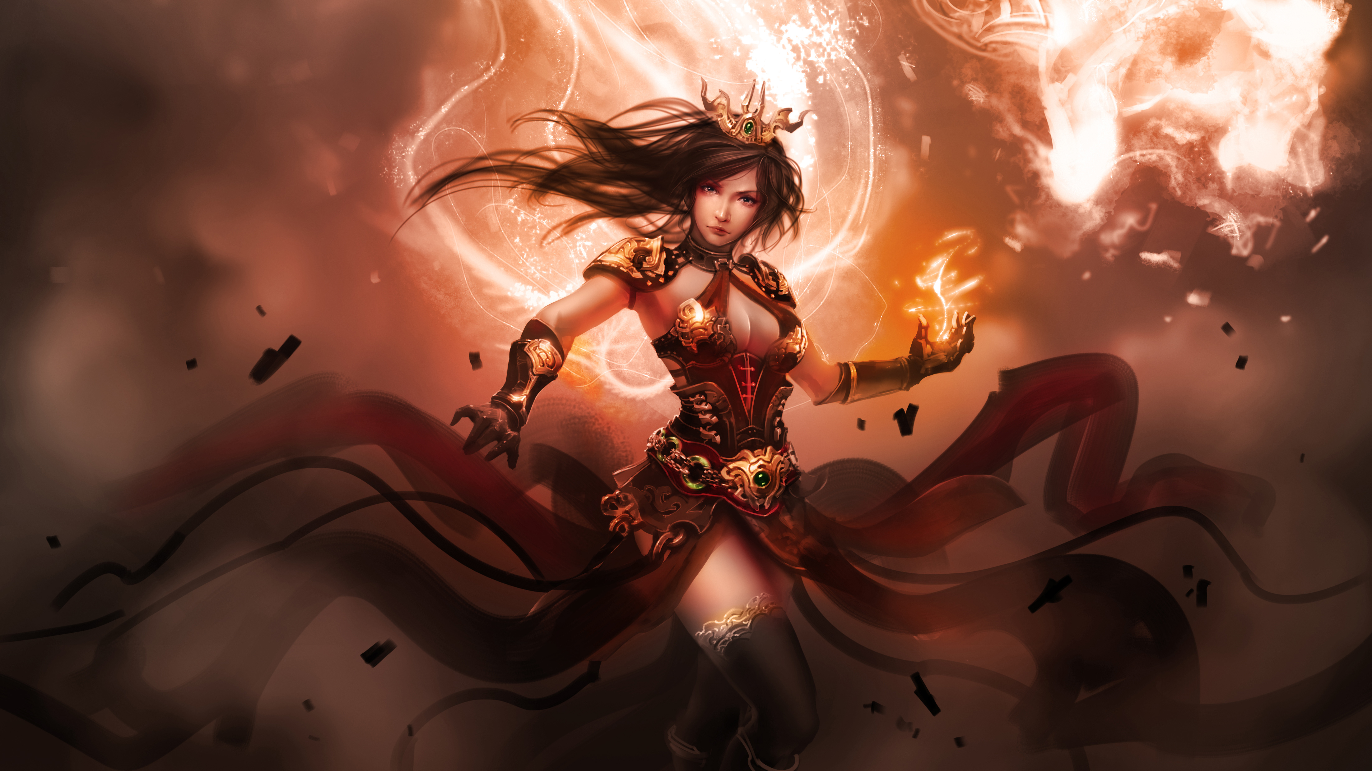 Female Warrior Fantasy 4k Artist Female Warrior