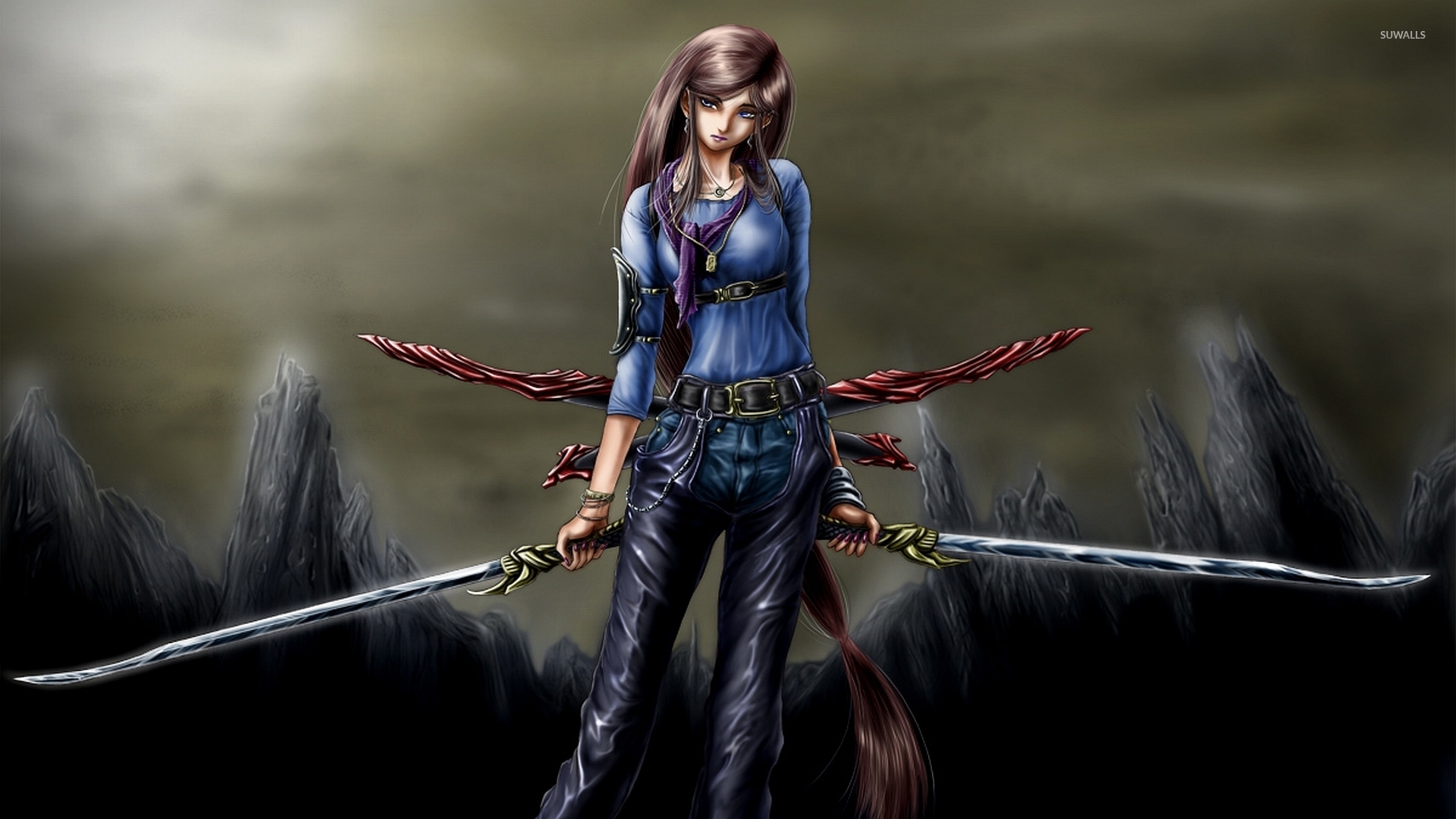 Dragon Rider Female Warrior 4K wallpaper download