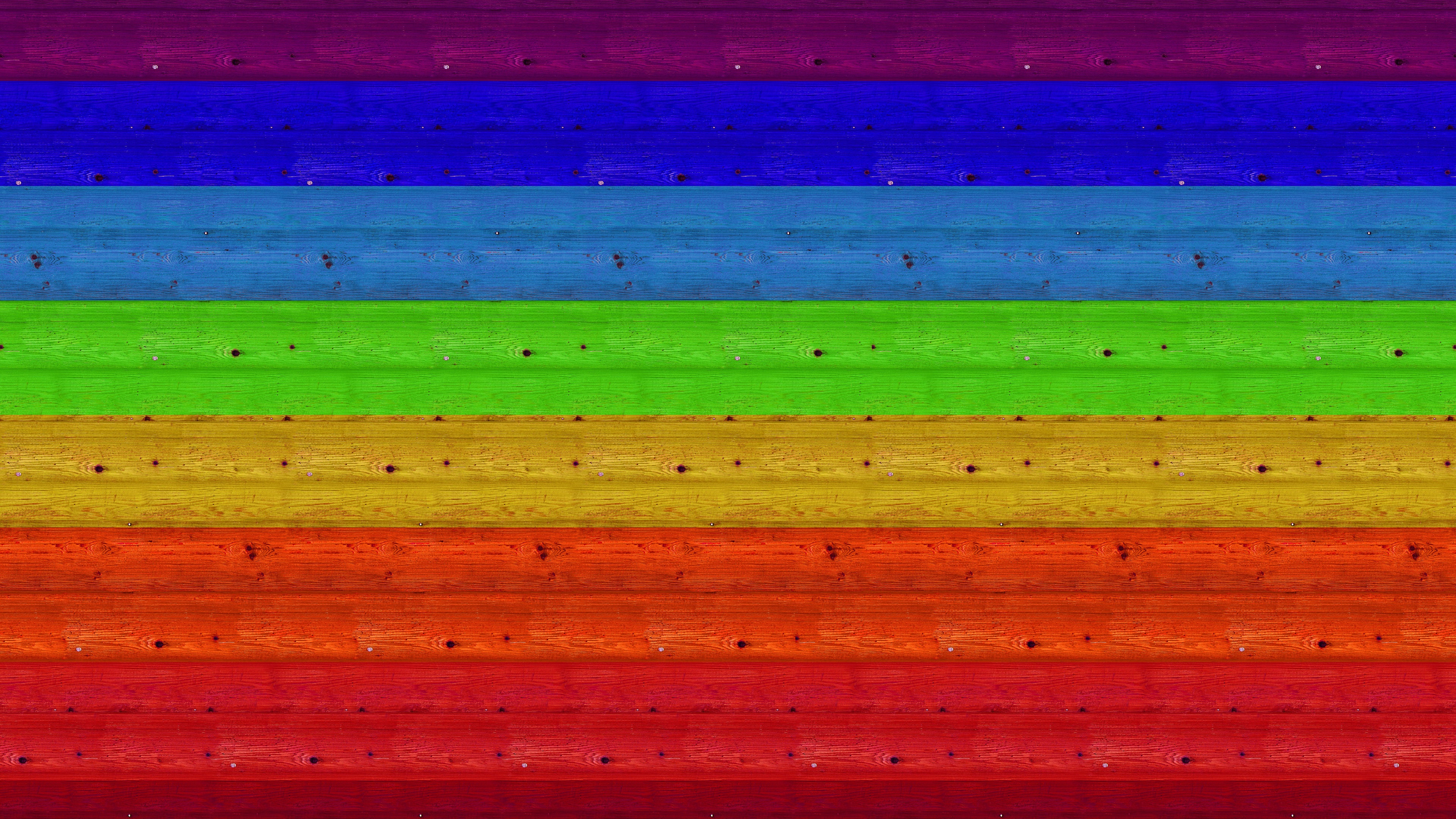 Wallpaper Wood Board, Rainbow Colors