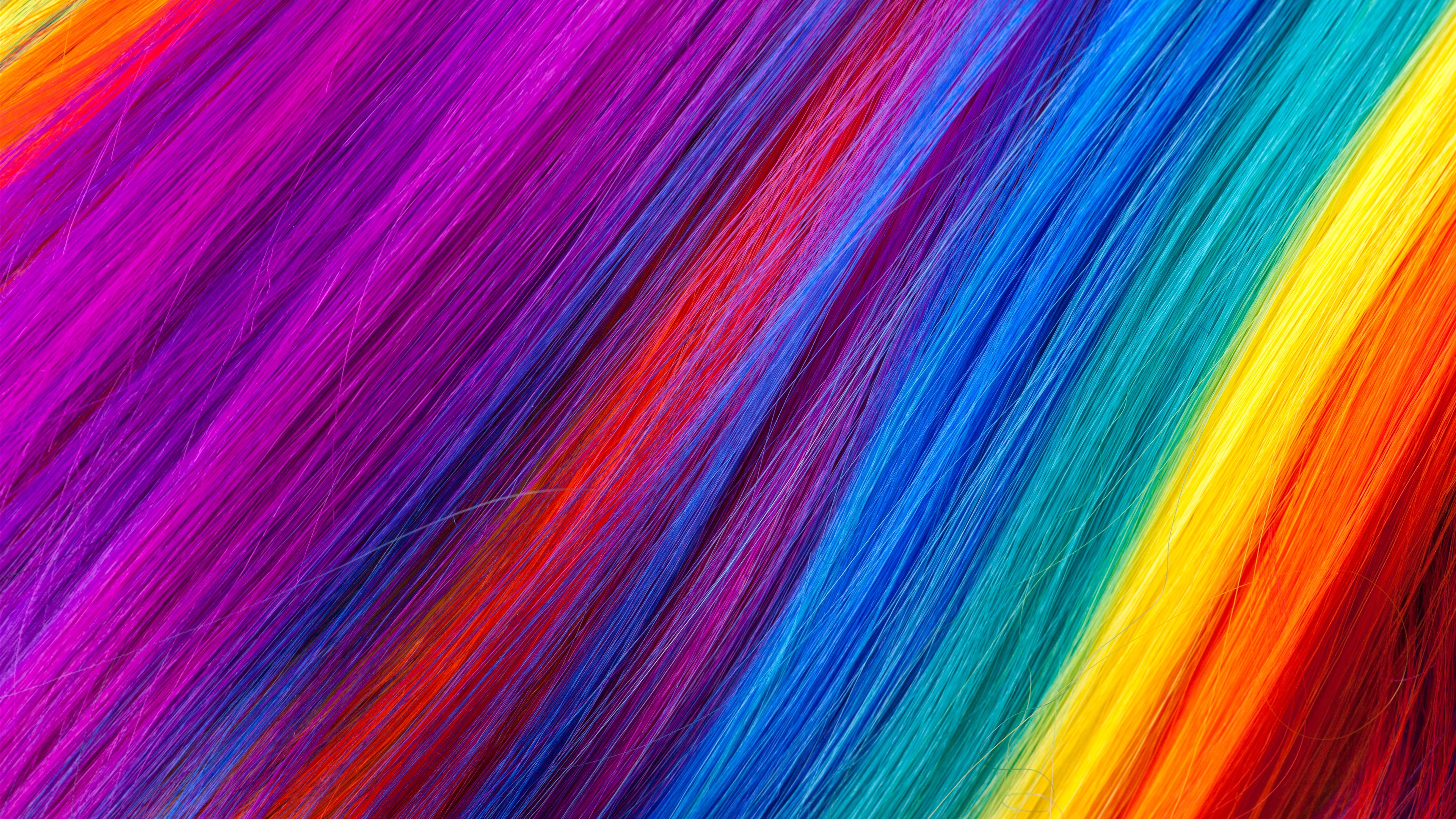 Wallpaper Rainbow color hairs 3840x2160 UHD 4K Picture, Image