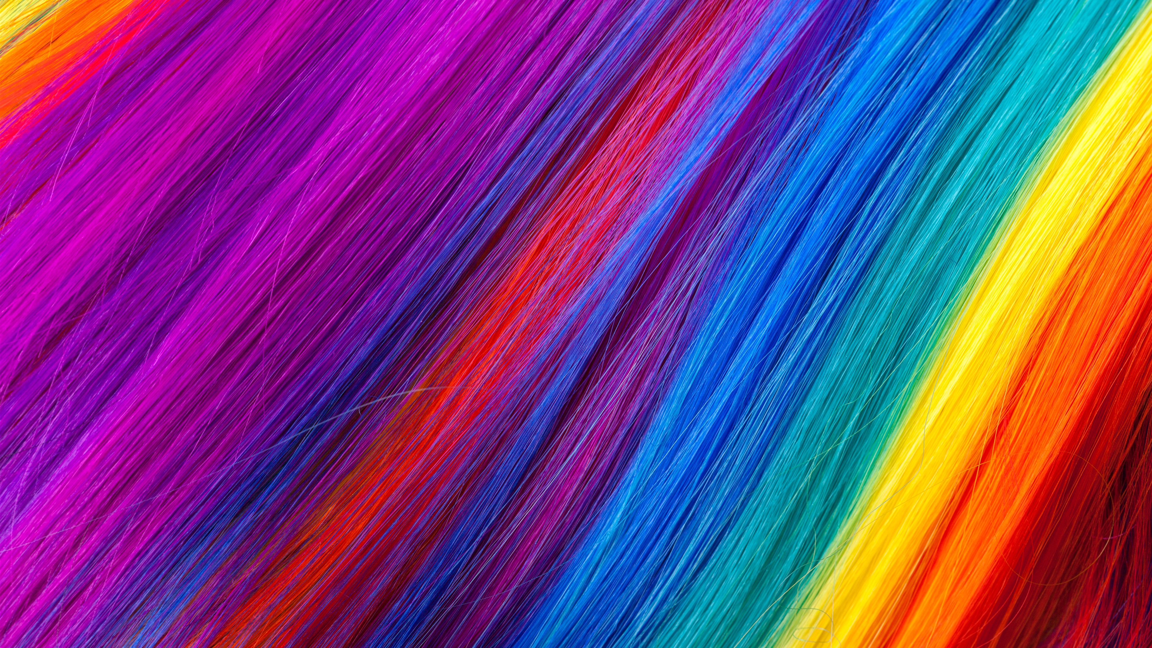 Wallpaper Rainbow color hairs 3840x2160 UHD 4K Picture, Image