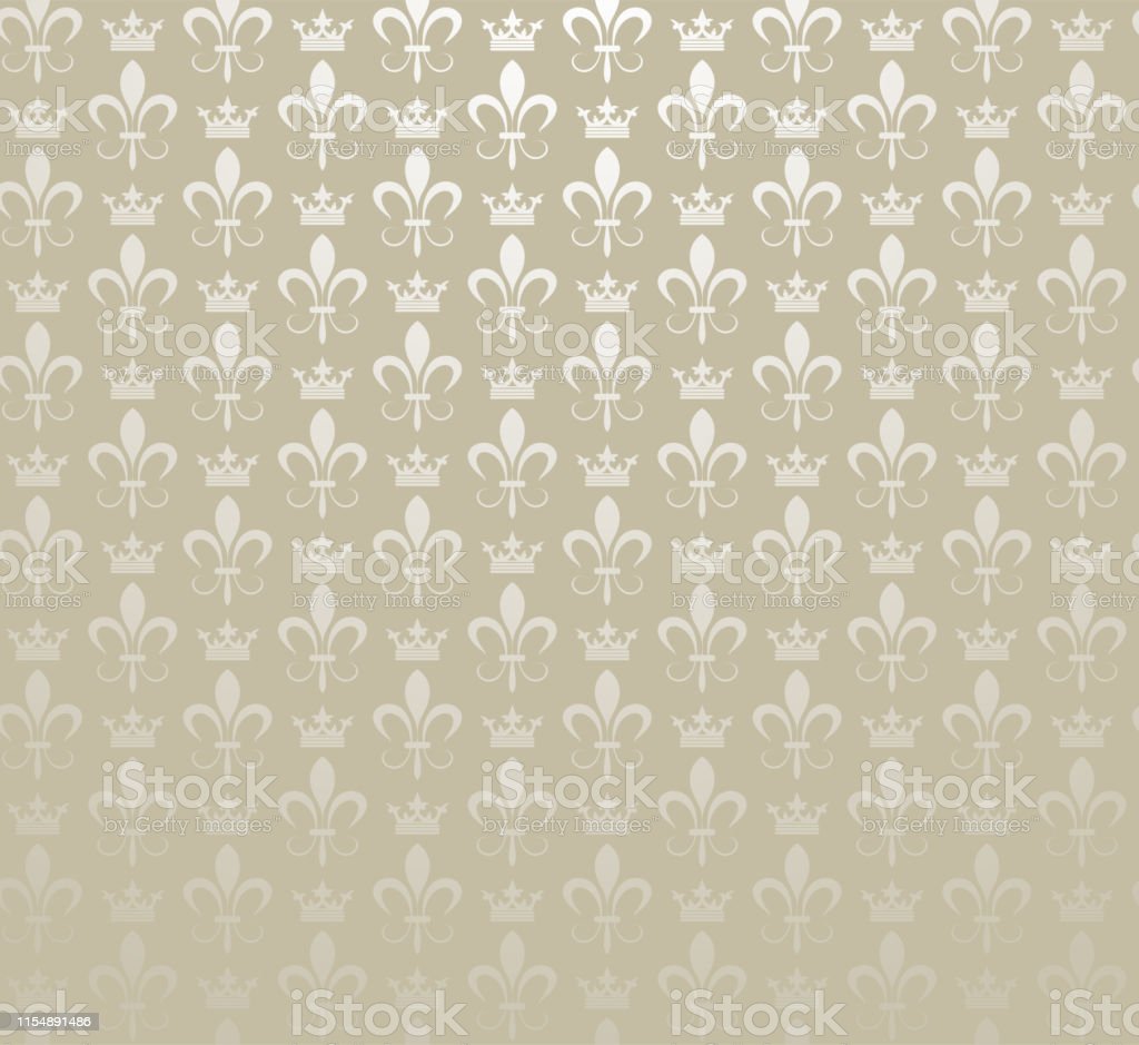 Silver Background Wallpaper In Vintage Style Vector Stock Illustration Image Now