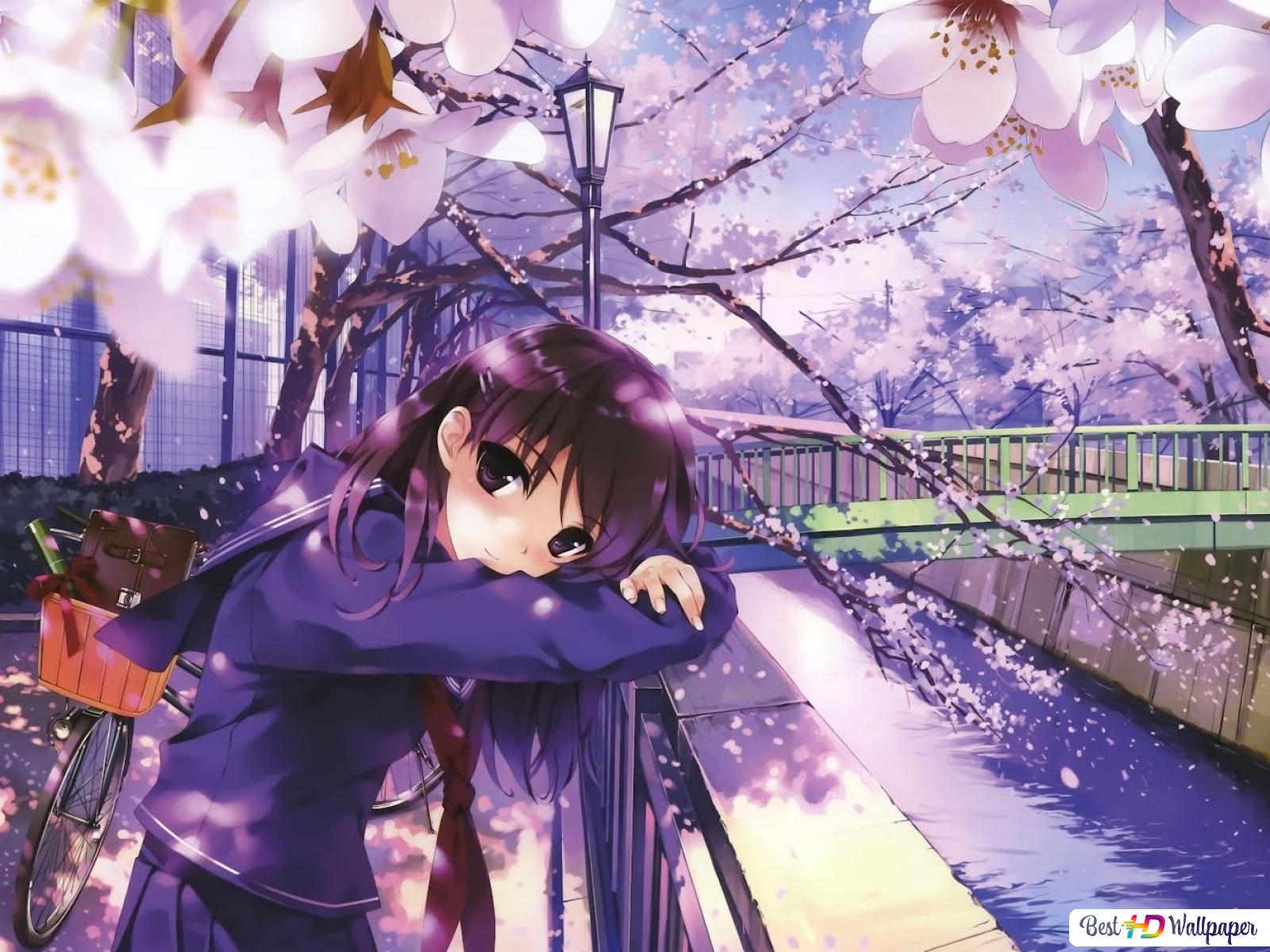 Anime Girl spring HD wallpaper download