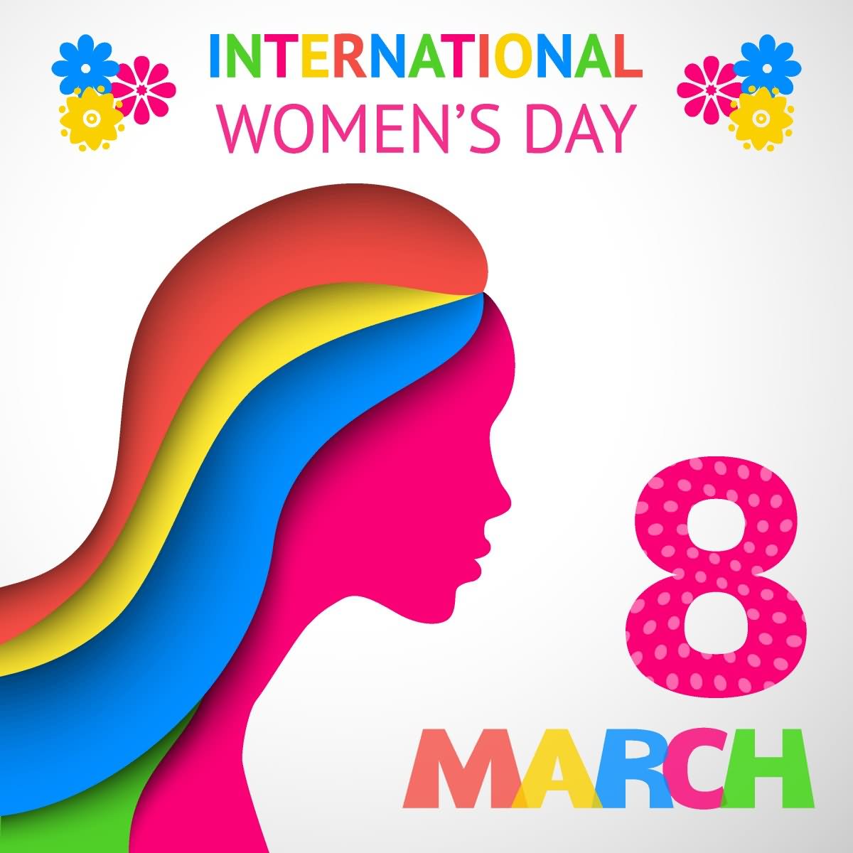International Women S Day March 8 Colorful Text Picture's Day Image 2019 Download