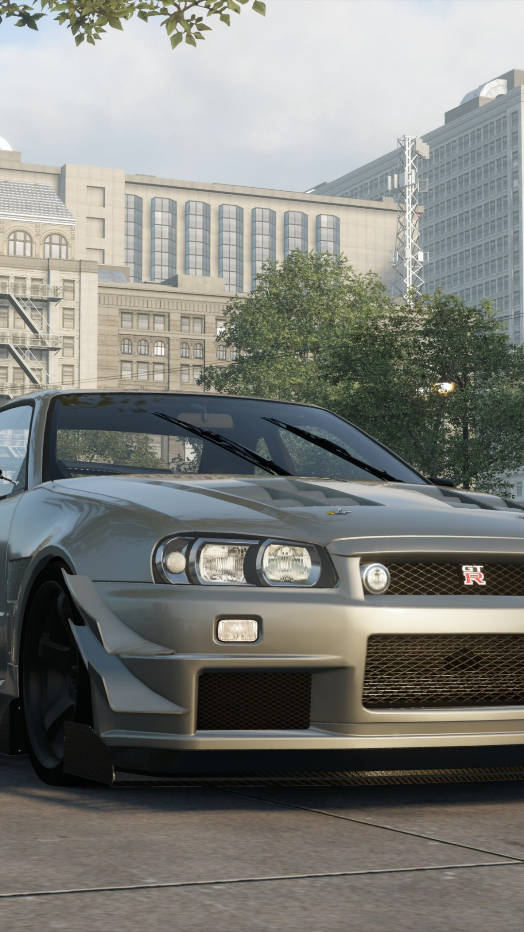 Download 1080x1920 Nissan Gtr R34, The Crew, City Wallpaper for iPhone 8, iPhone 7 Plus, iPhone 6+, Sony Xperia Z, HTC One