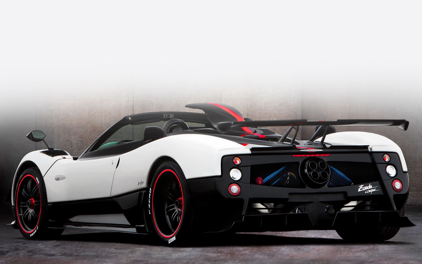 Download wallpaper 1680x1050 pagani, zonda, cinque, white, roadster widescreen 16:10 HD background