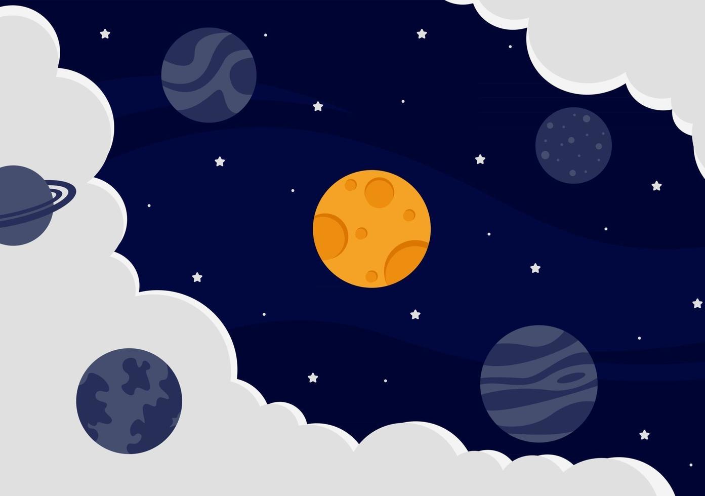 Space Background Illustration For Explore In Outer Space