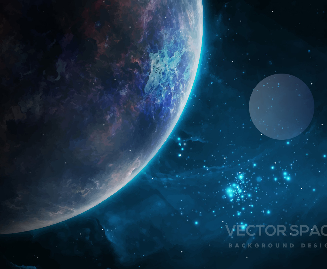 Realistic Space Background Vector Art & Graphics