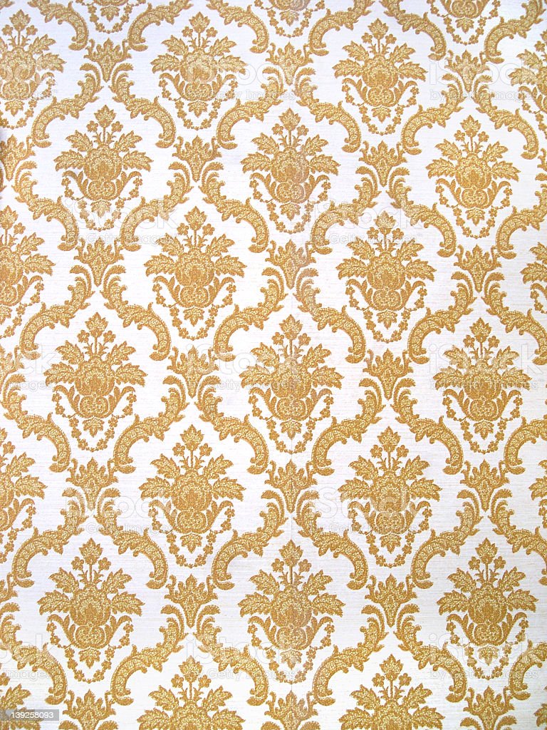 Gold And White Floral Patterned Wallpaper Background Image Now