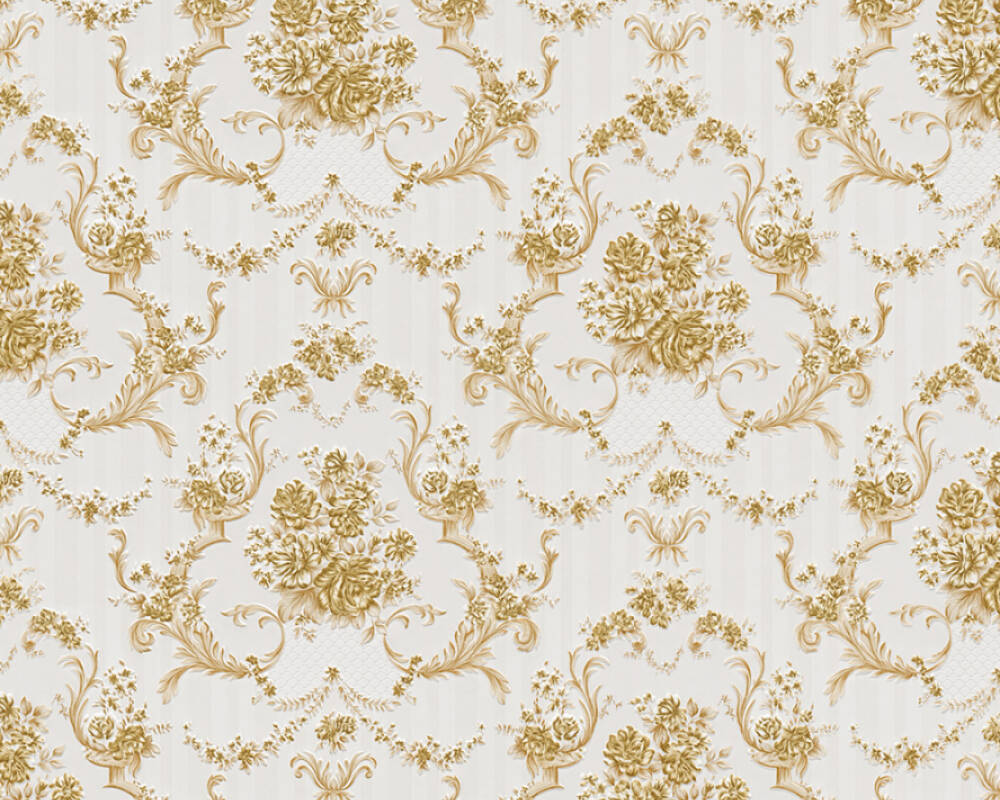 A.S. Création Wallpaper «Baroque, Gold, Metallic, White» 765796