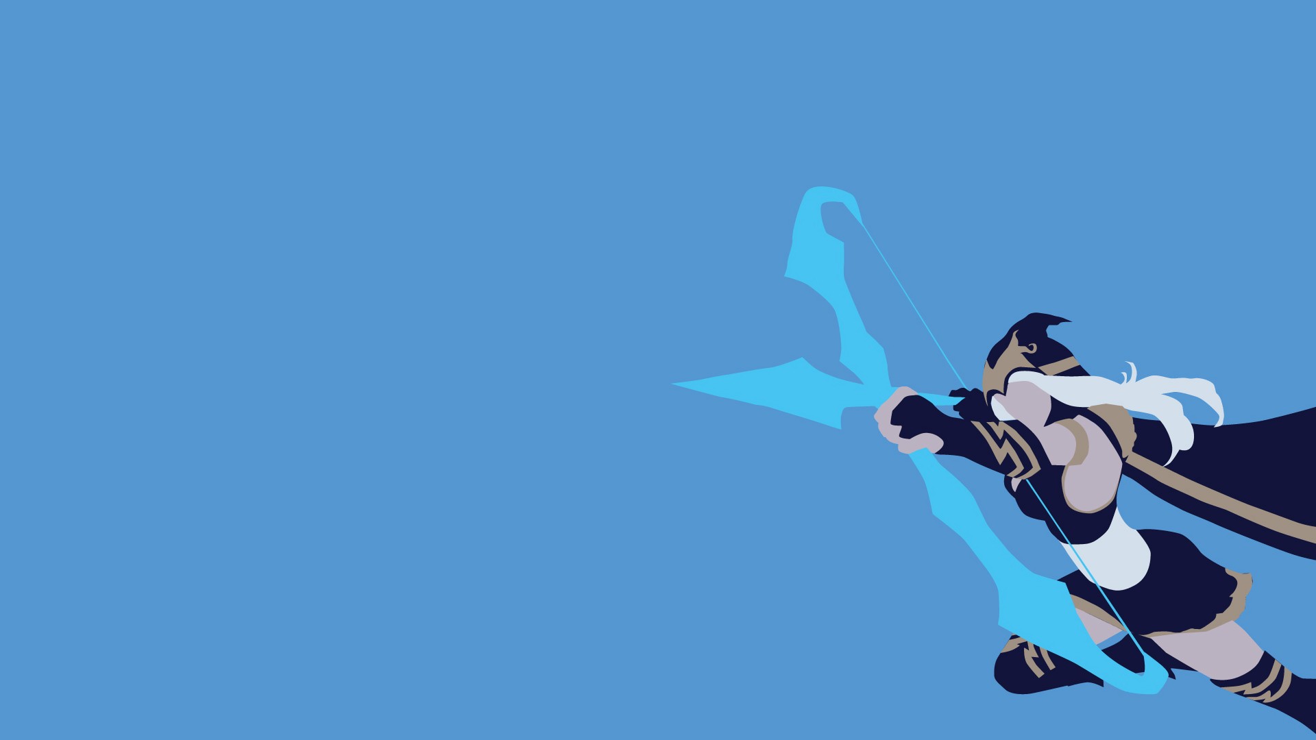 Ashe Minimalistic. Wallpaper & Fan Arts. League Of Legends