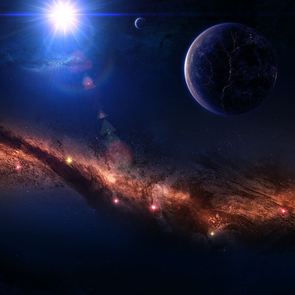 Around The World Space iPad Wallpaper Free Download