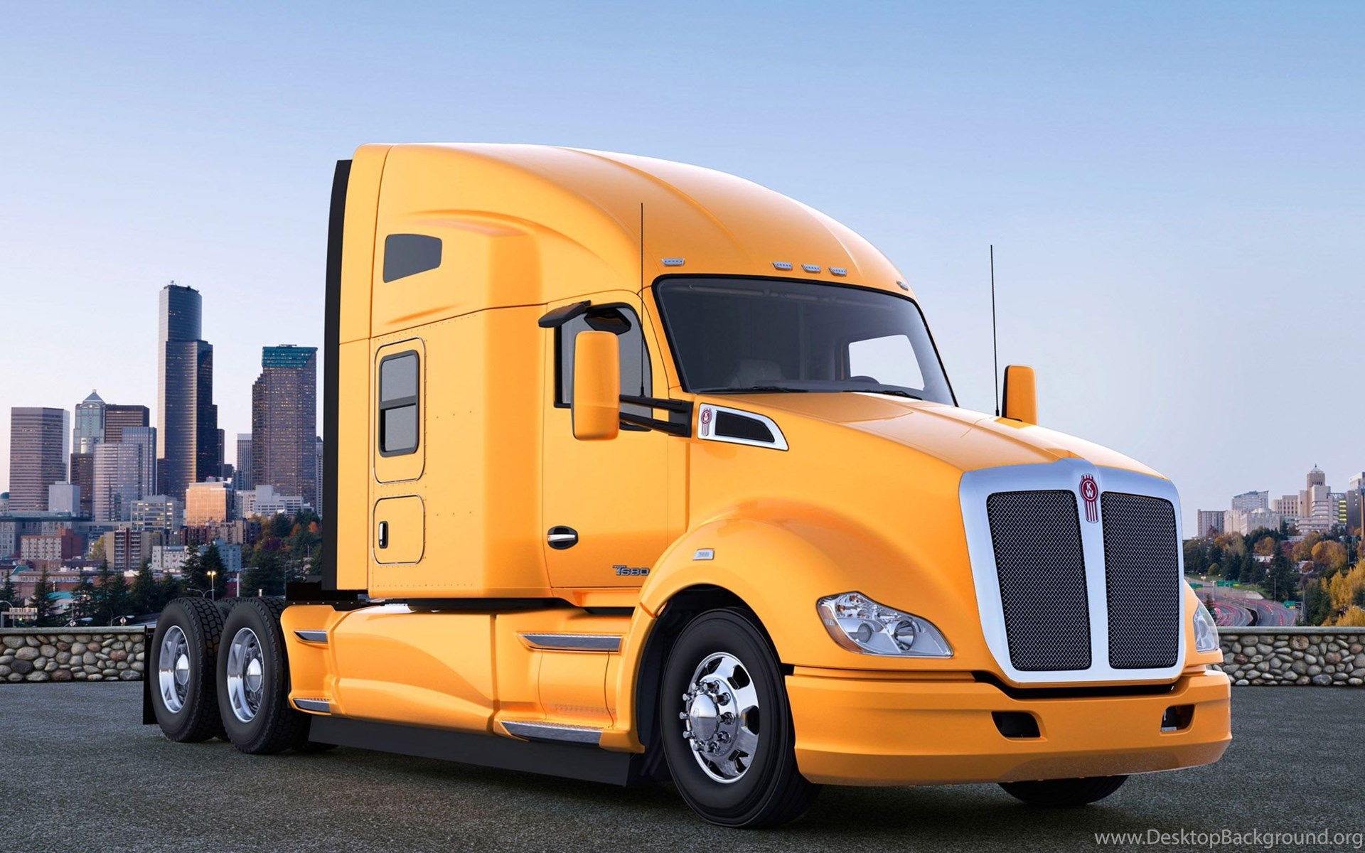 KENWORTH W900 Semi Tractor Wallpaper Desktop Background