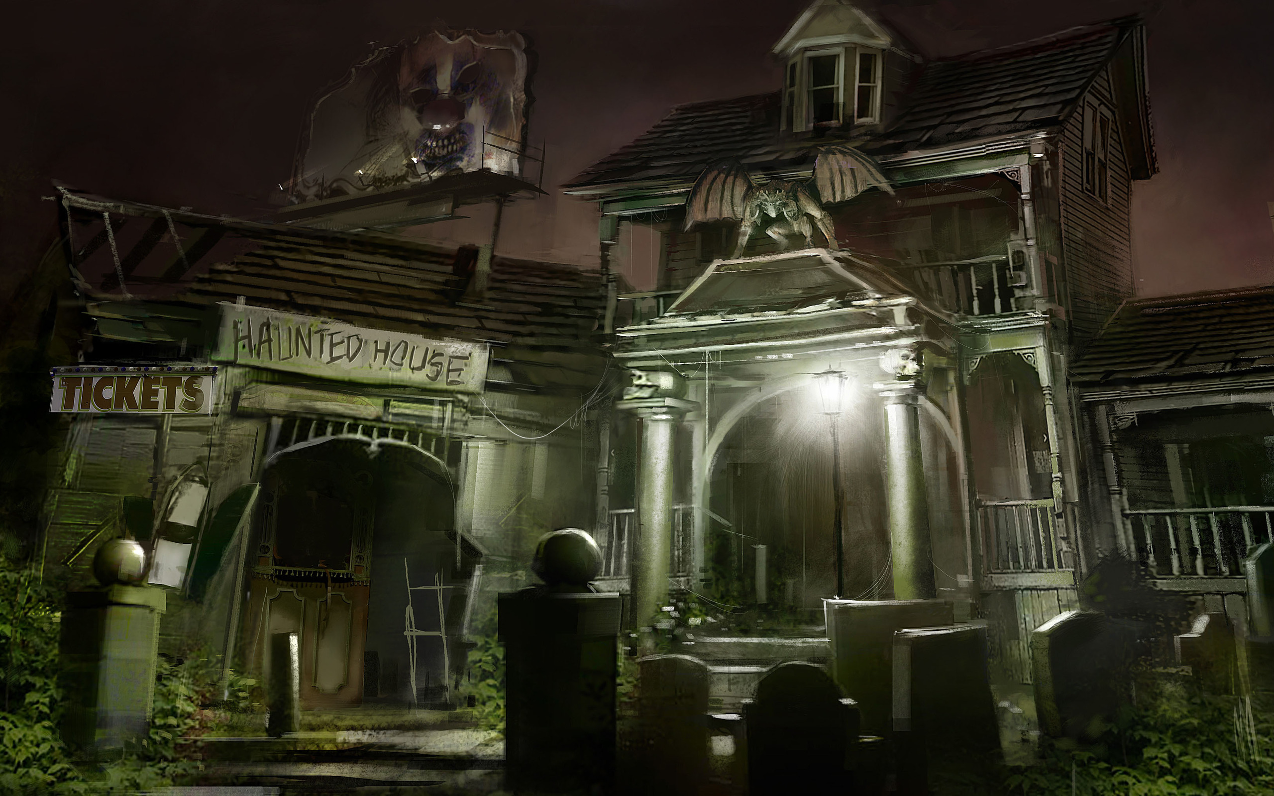 Haunted house wallpaper HD Free Haunted house background