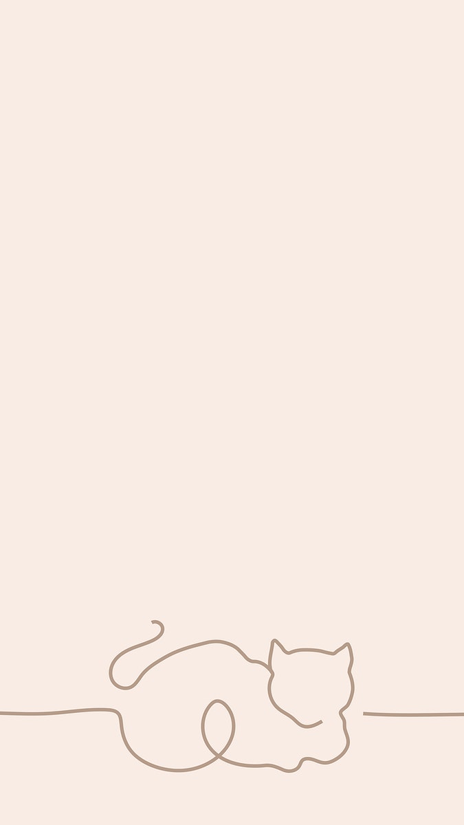 Pink cat mobile wallpaper psd