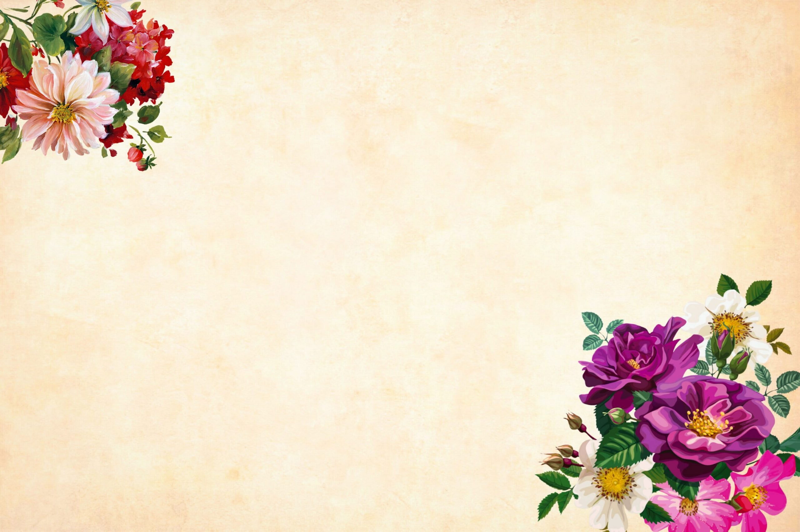 Vintage Flower Wallpaper, Background, Watercolor, Floral, Border, Garden • Wallpaper For You
