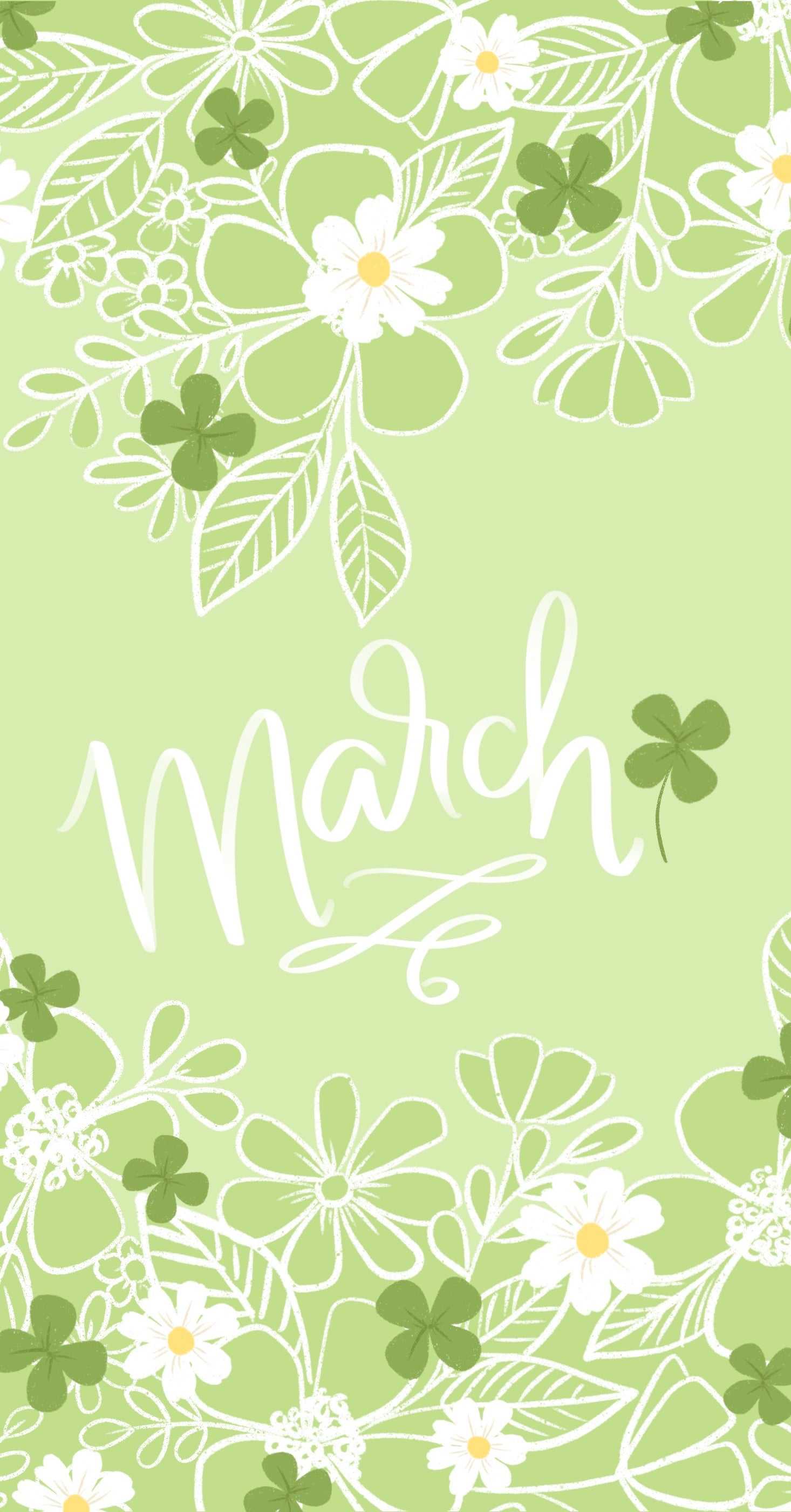 iPhone Sage Green March Wallpaper