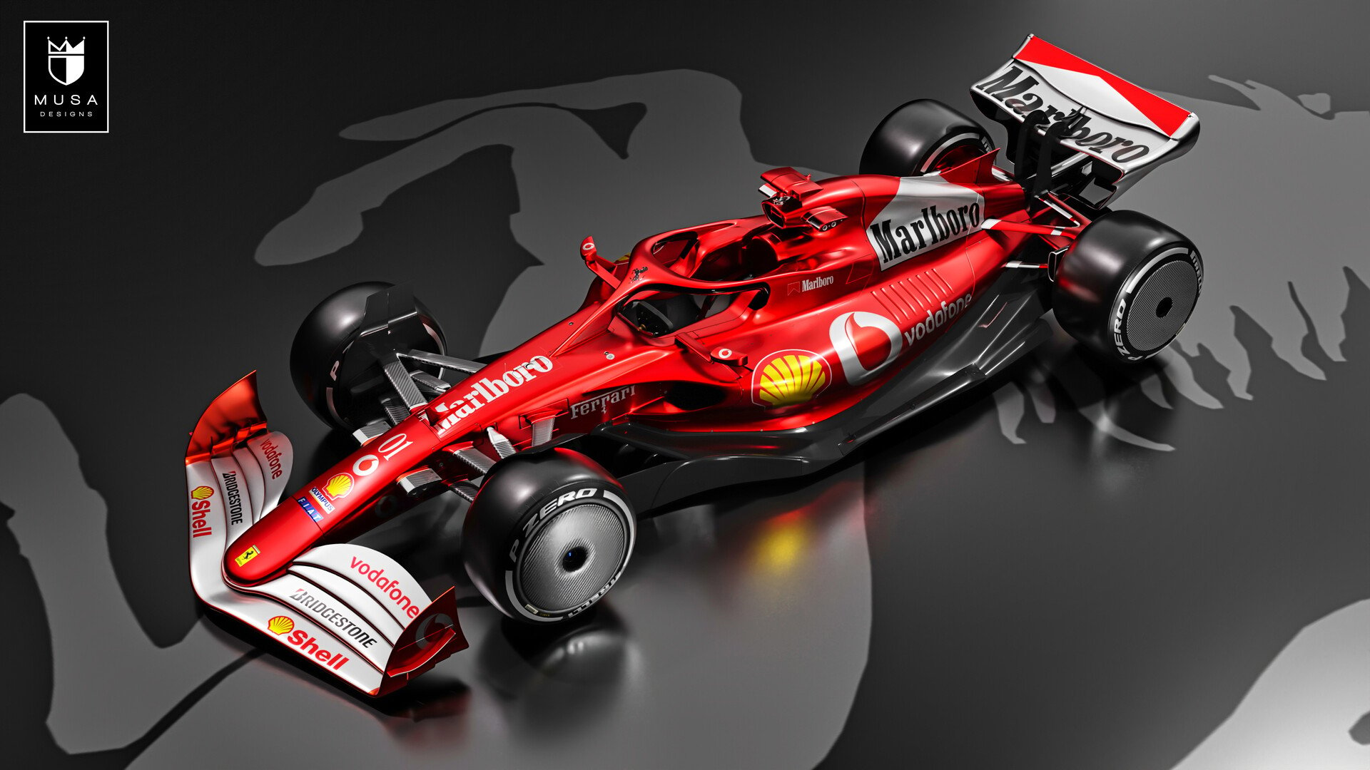 Ferrari F2004 Livery on the 2022 F1 concept car