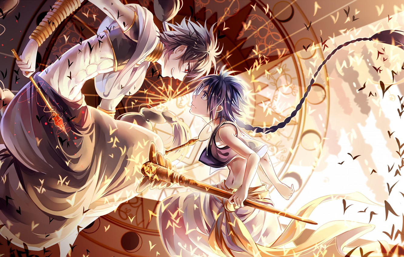 Wallpaper yellow, art, fight, boys, anime Wallpaper, japaese, anime boys, animemanga image for desktop, section арт