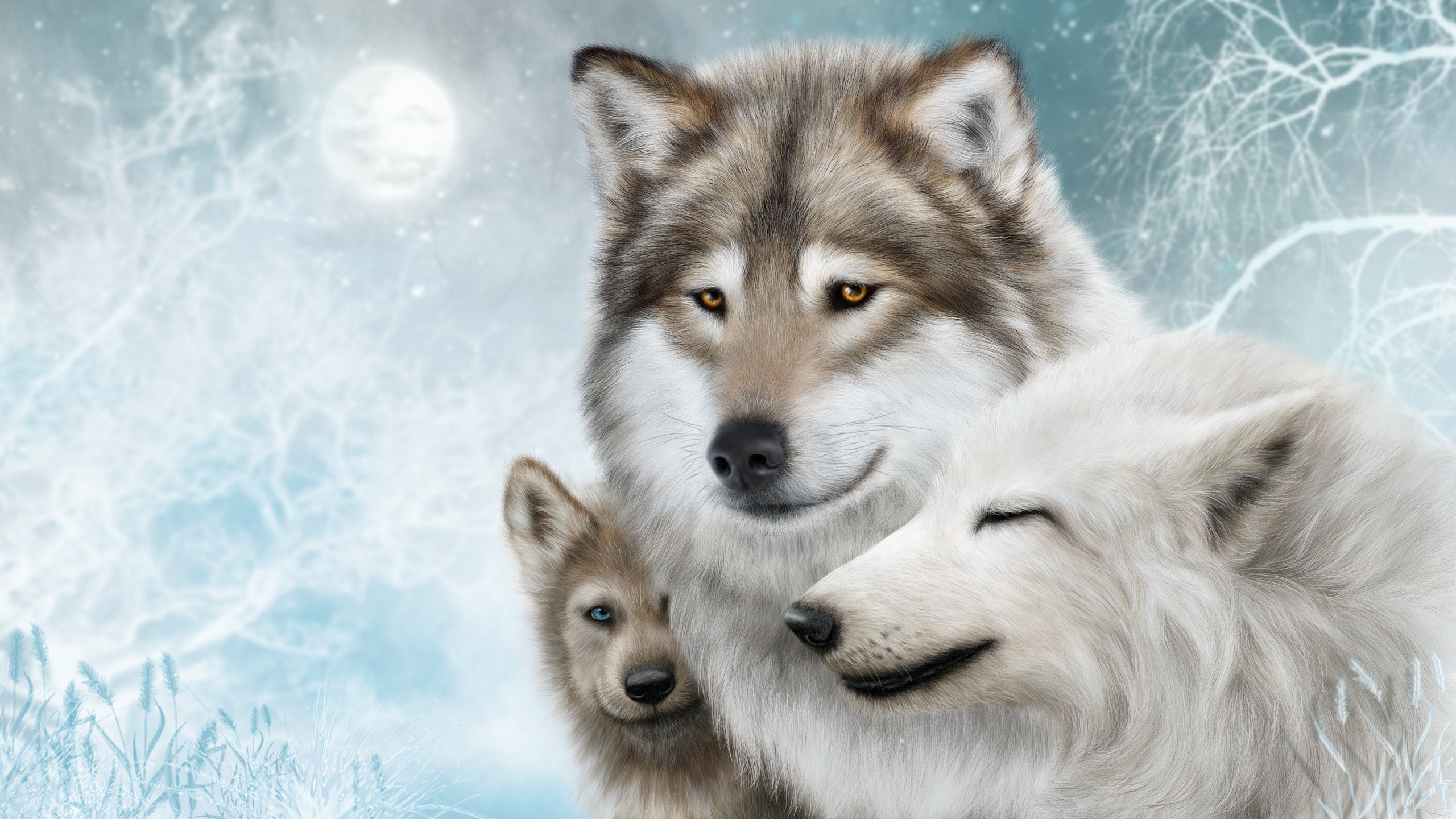 Wolf Painting HD Wallpaper