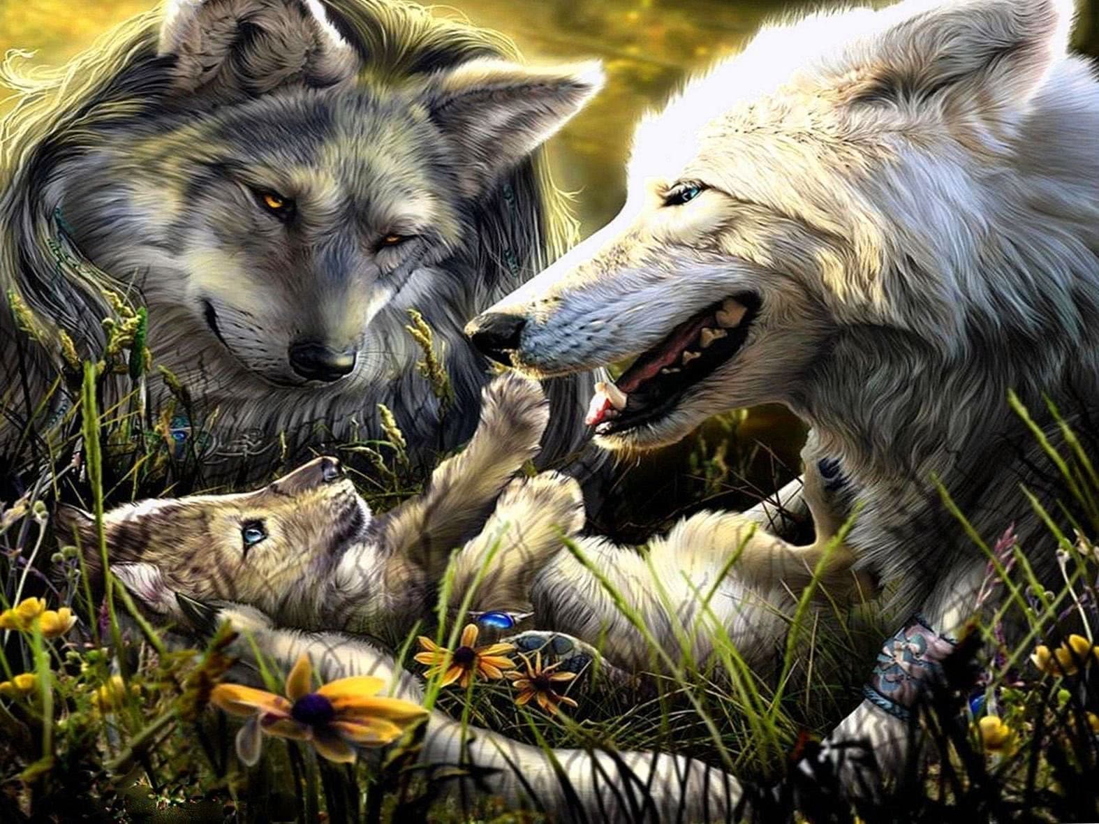 Wolf Wallpaper Family
