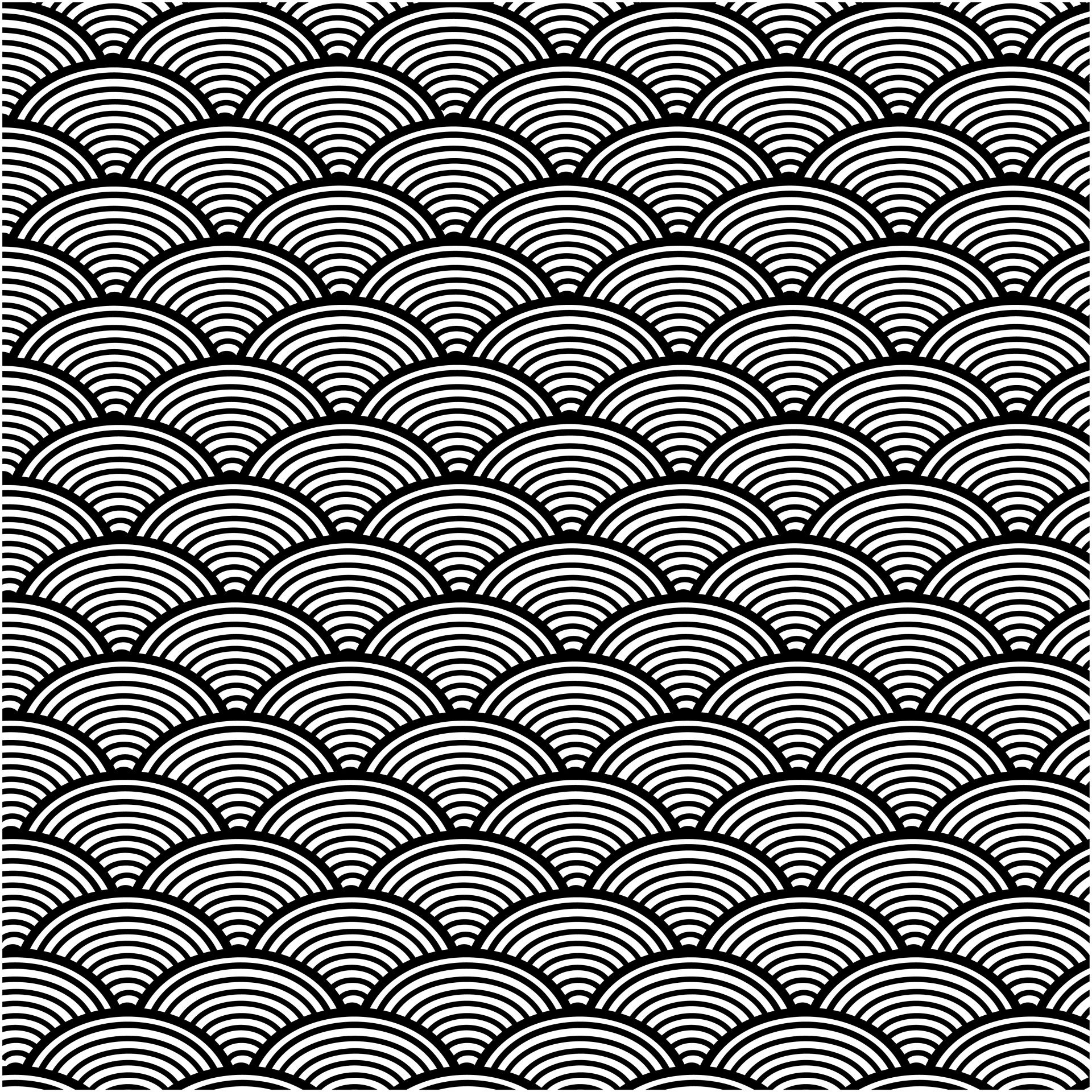 Japanese Wave Print Wallpaper