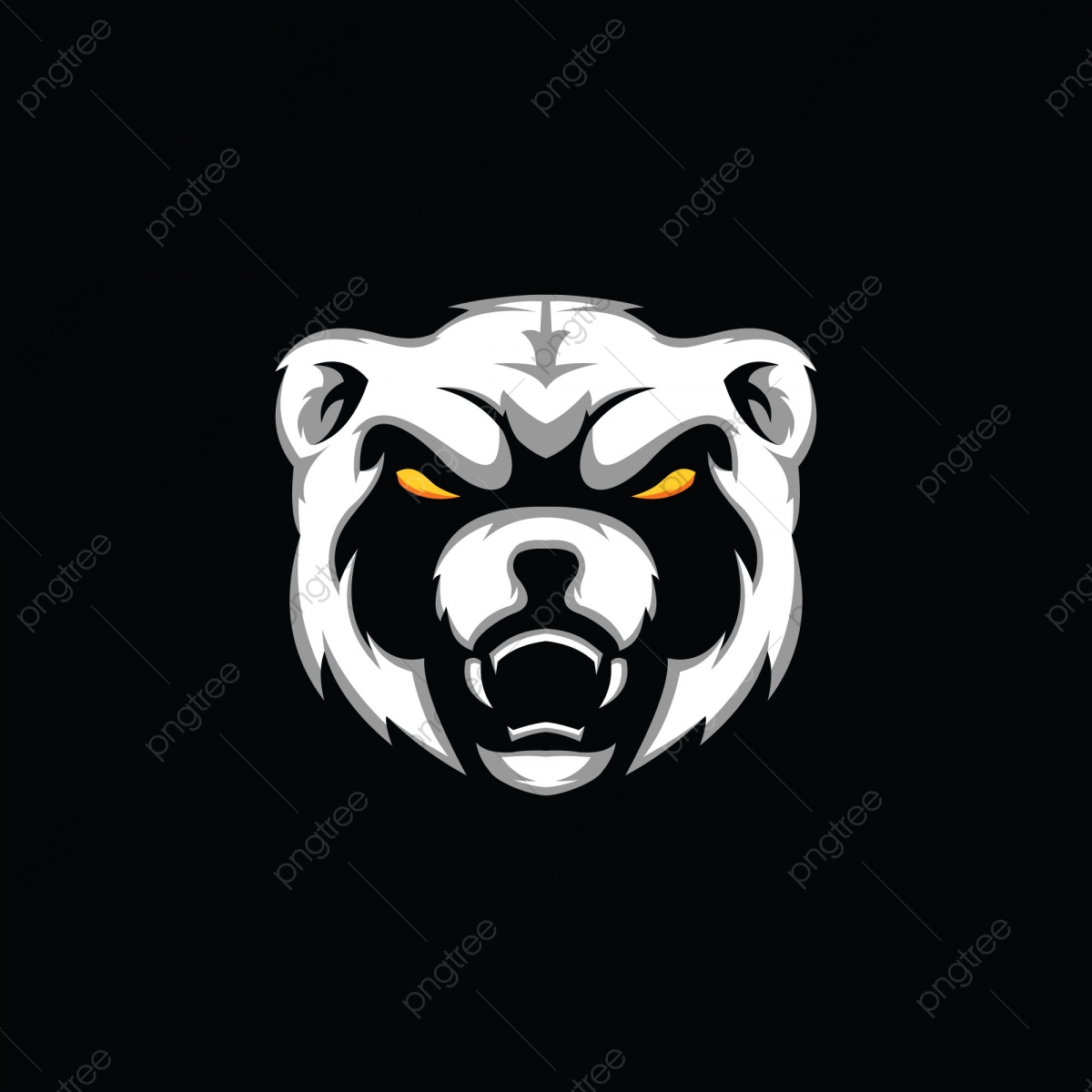 Angry Panda Head Graphic Illustration, Design, Logo, Illustration PNG and Vector with Transparent Background for Free Download