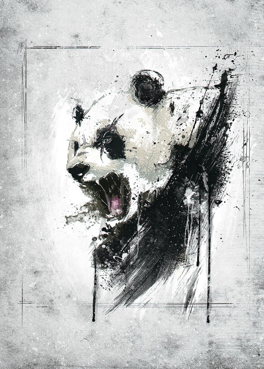 angry panda wallpaper hd