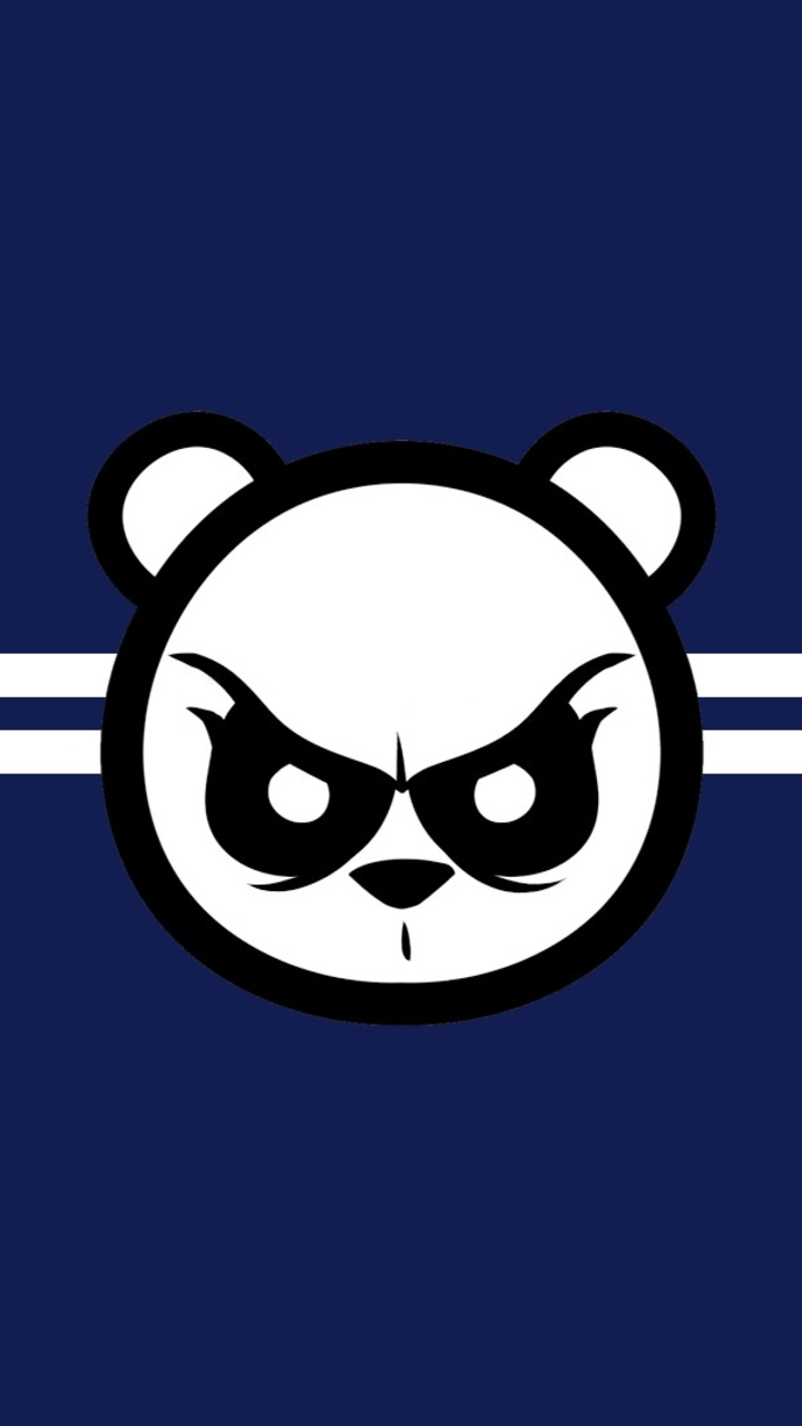 Cute Angry Panda Drawing Minimal 4K iPhone Wallpaper