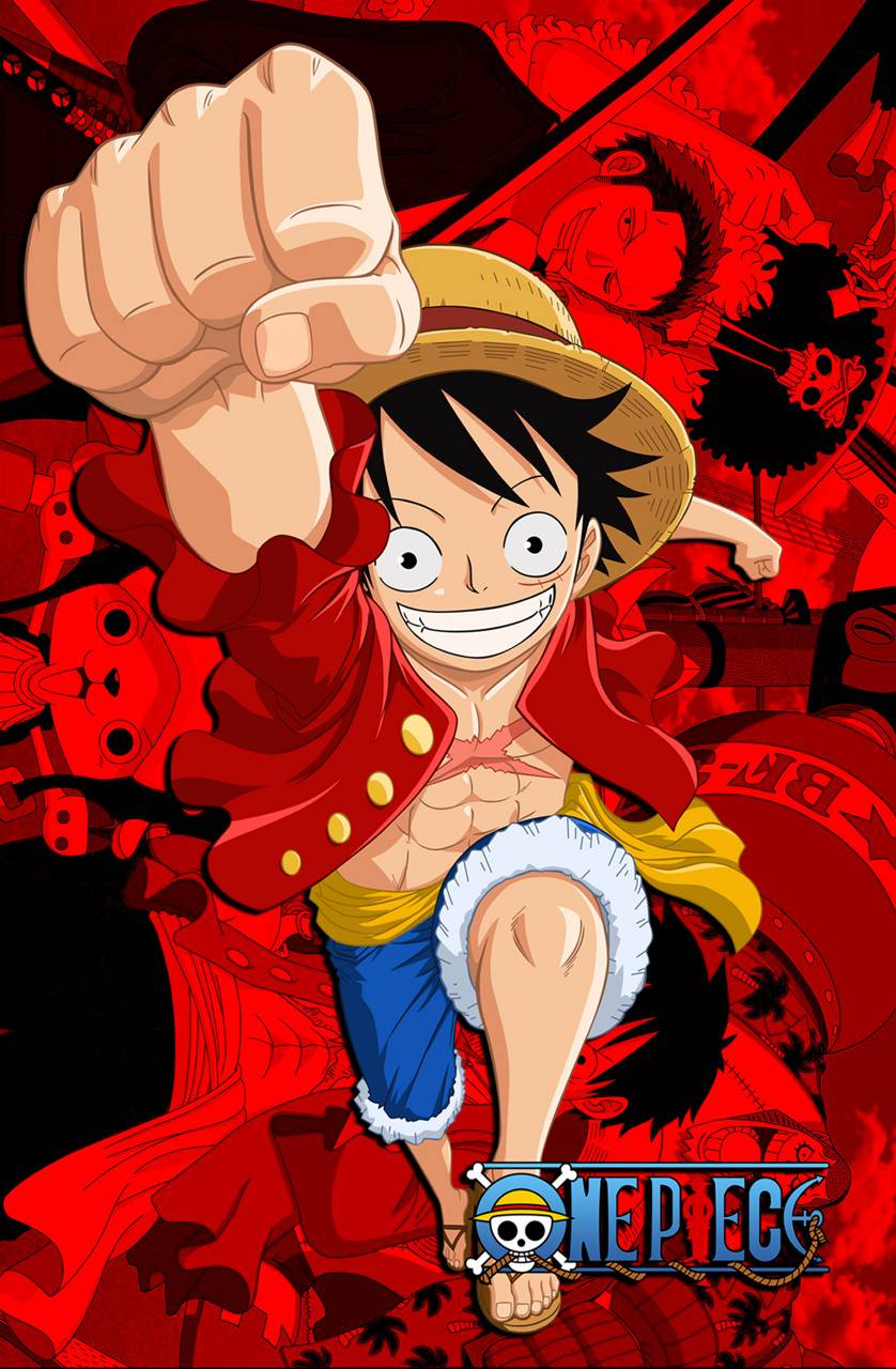 Luffy Red Wallpaper Free Luffy Red Background