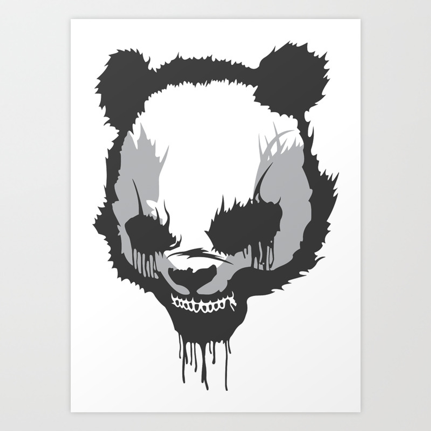 Dirty Angry Panda Art Print