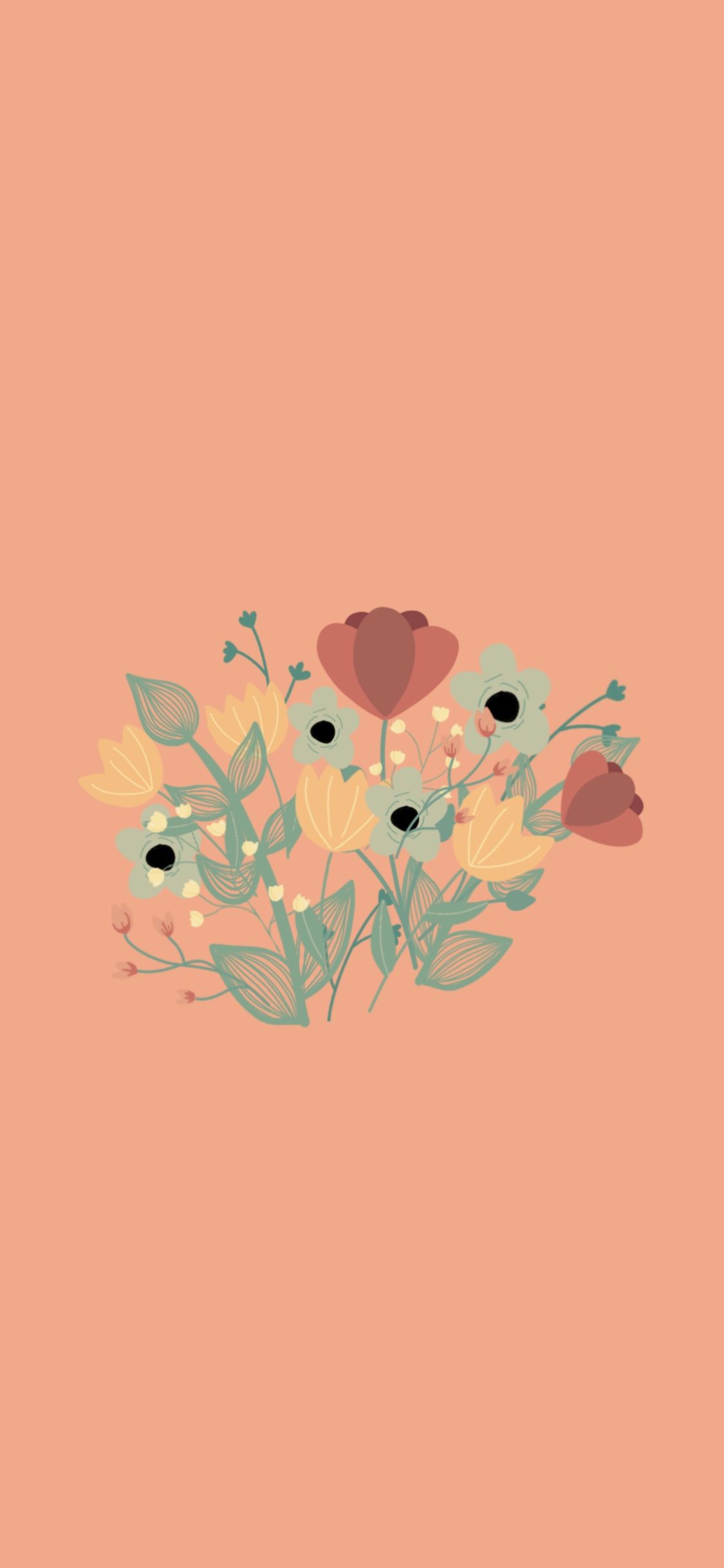 wallpaper #iphonewallpaper #flowers #floral #drawing #procreate #spring. Floral wallpaper iphone, Aesthetic iphone wallpaper, Cute patterns wallpaper
