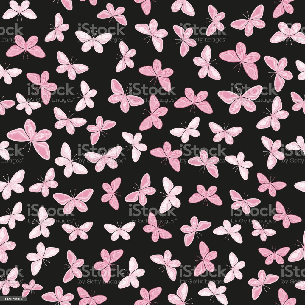Hand Drawn Butterfly Seamless Pattern Botanical Floral Decoration Texture Tropical Wallpaper Beautiful Floral Print Vintage Floral Pattern Kids Background Stock Illustration Image Now