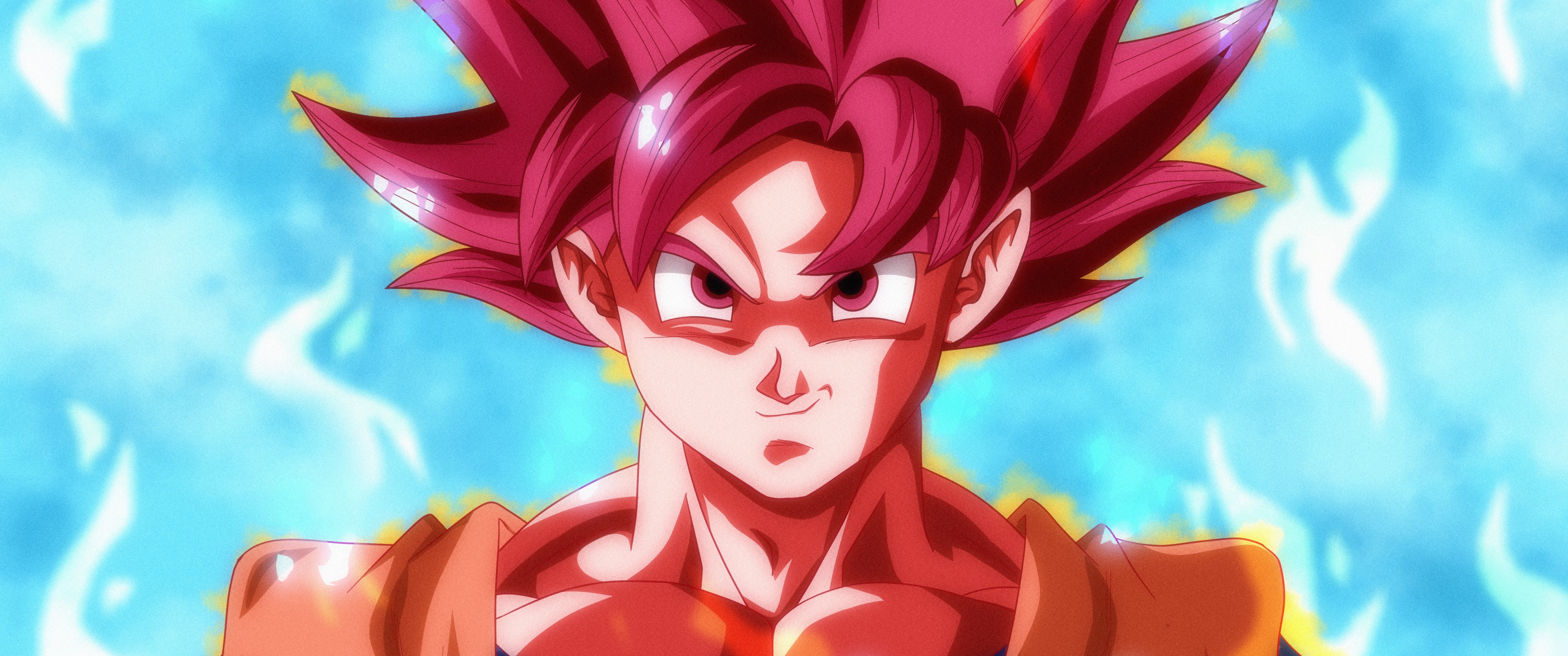 Super Saiyan God Wallpaper 4K, Goku, Dragon Ball Super, 5K, Anime