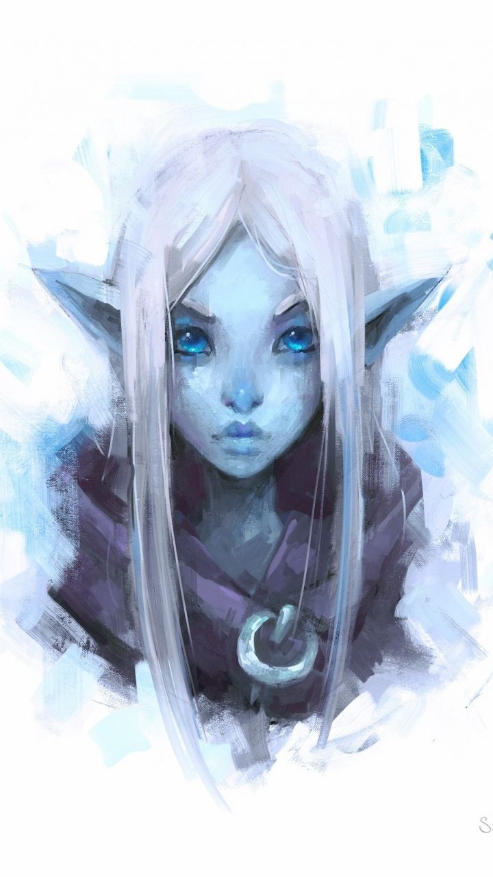 Elf woman, minimal, art, 720x1280 wallpaper. Sephiroth art, Fantasy character design, Character art