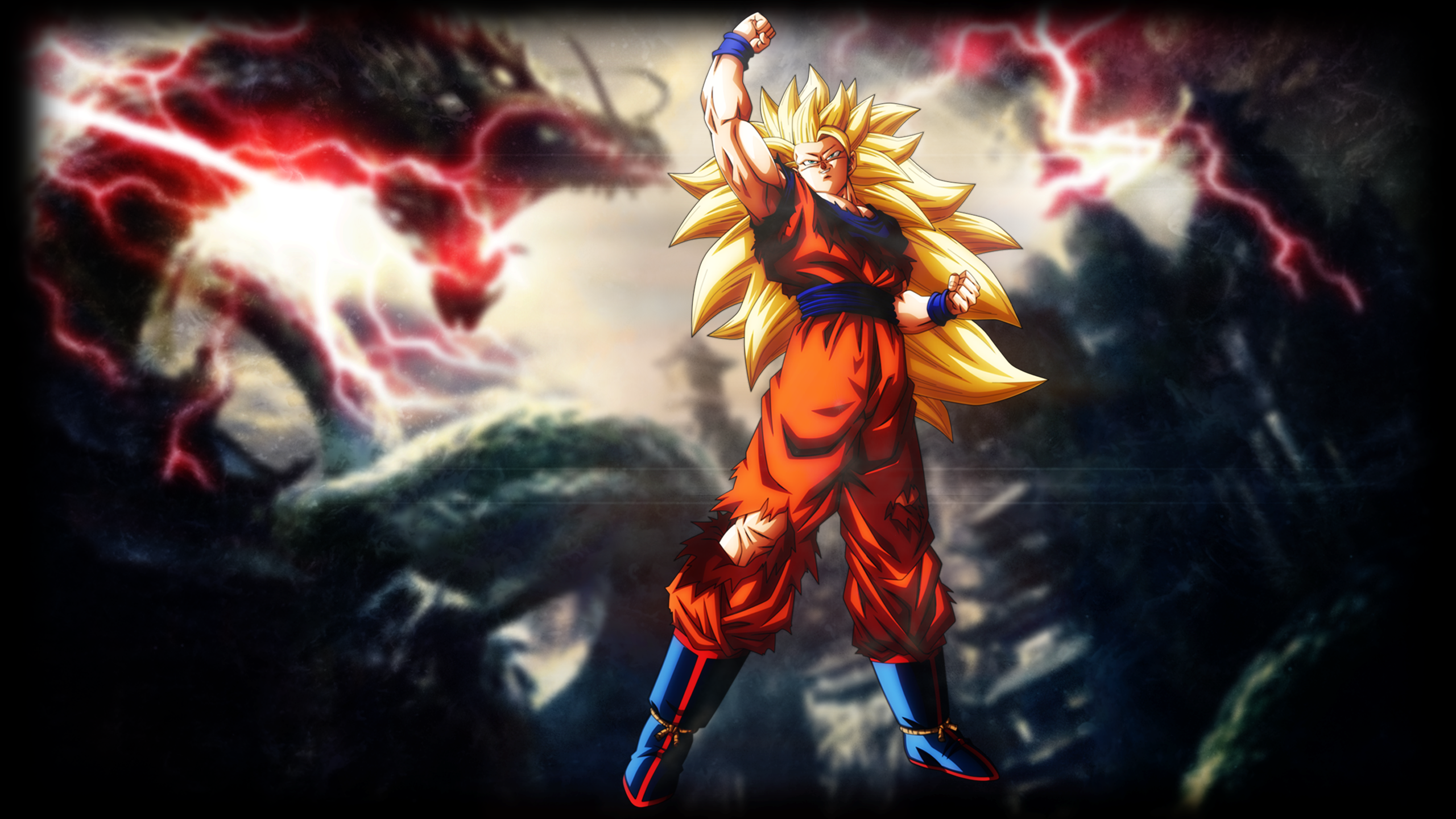 Son Goku Dragon Ball Dragon Ball Z Kai Dragon Ball Z Kai Vegeta Black Goku Super Saiyan Super Saiyan Wallpaper:2560x1440