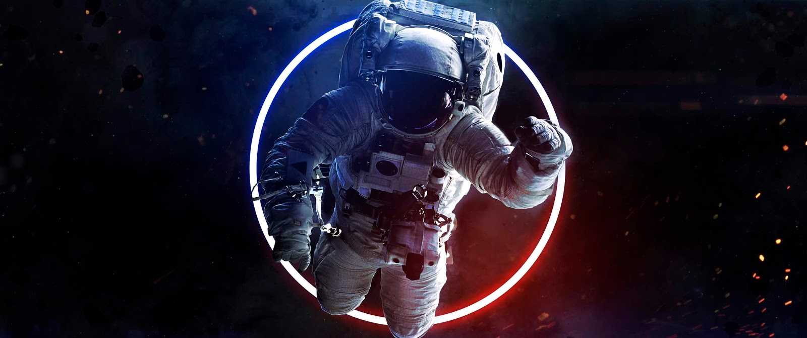 Astronaut Neon Wallpaper HD