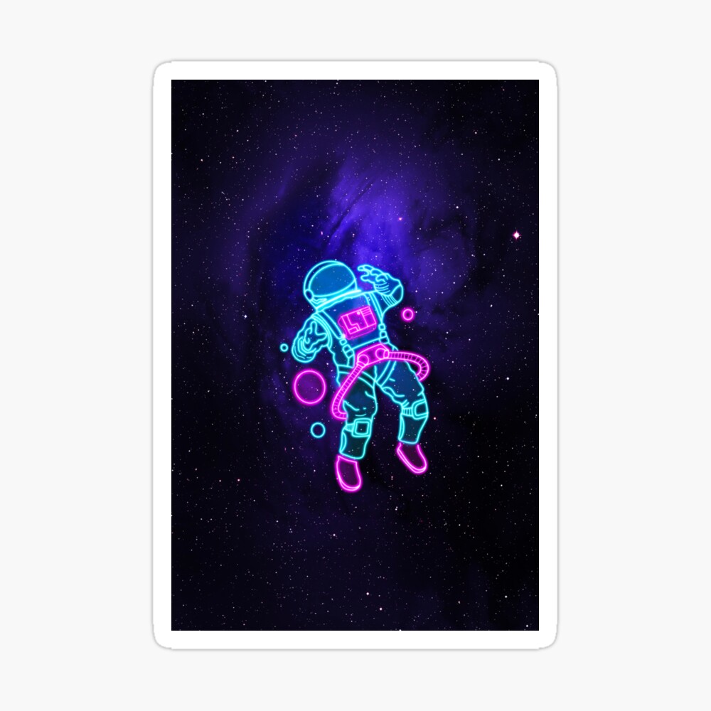 Neon Astronaut Photographic Print