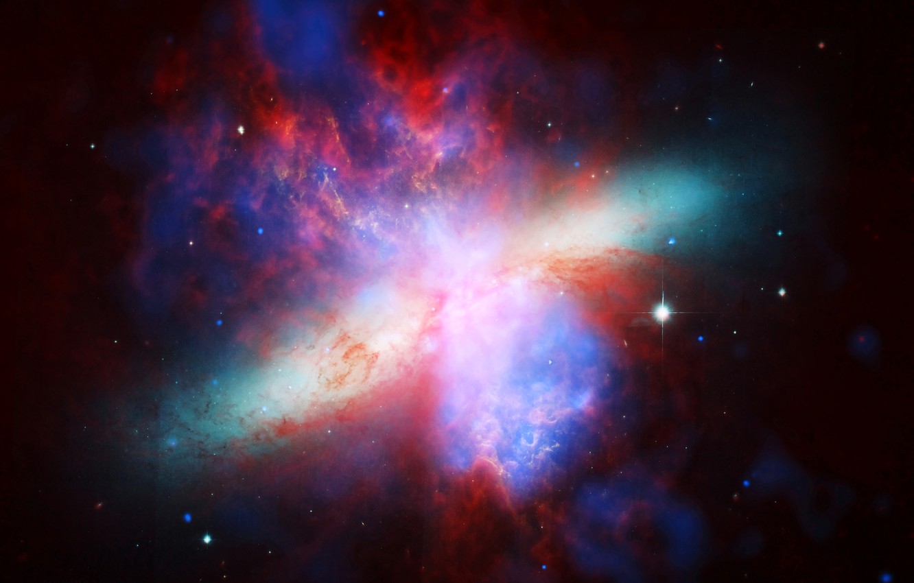 Wallpaper stars, galaxy, constellation, M82, The Big Dipper, Cigar image for desktop, section космос
