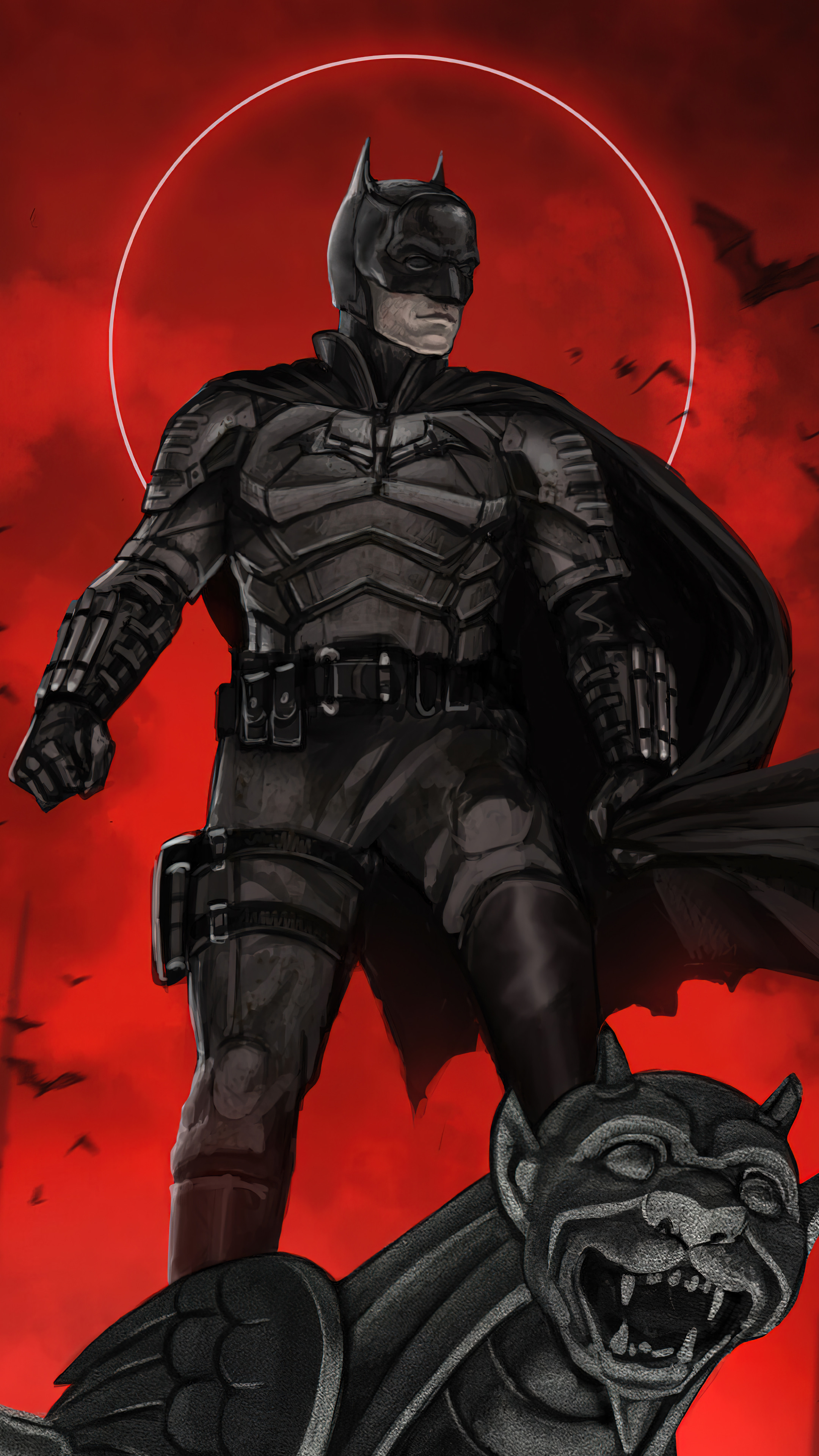 The Batman Movie 2022 Art Phone iPhone 4K Wallpaper free Download