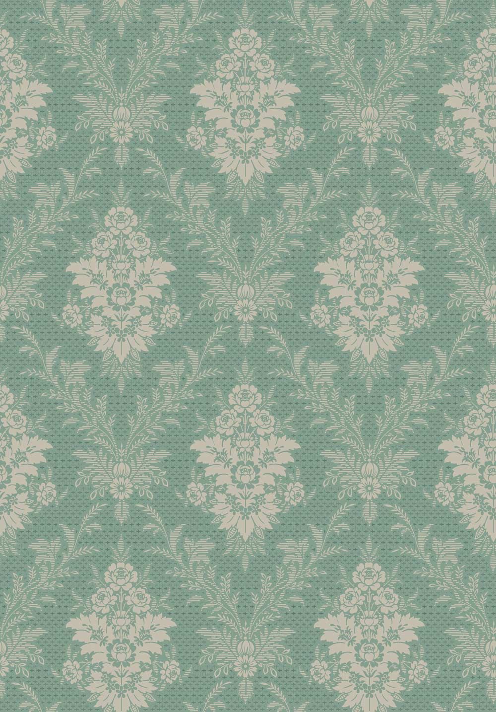 Sofia by Boråstapeter Green, Wallpaper Direct. Green wallpaper, Wallpaper, Floral damask