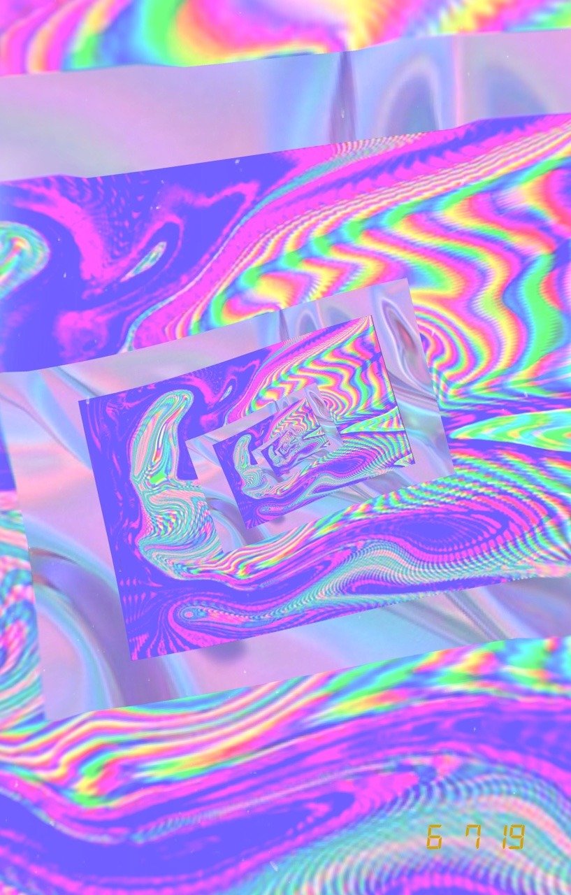 Aesthetic Blue Green Glitch