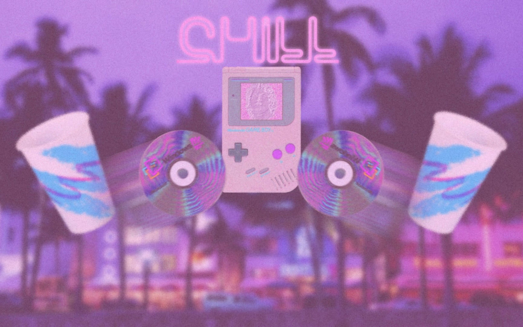 Gray Nintendo Game Boy Wallpaper, Vaporwave, Glitch Art, Photo Manipulation • Wallpaper For You