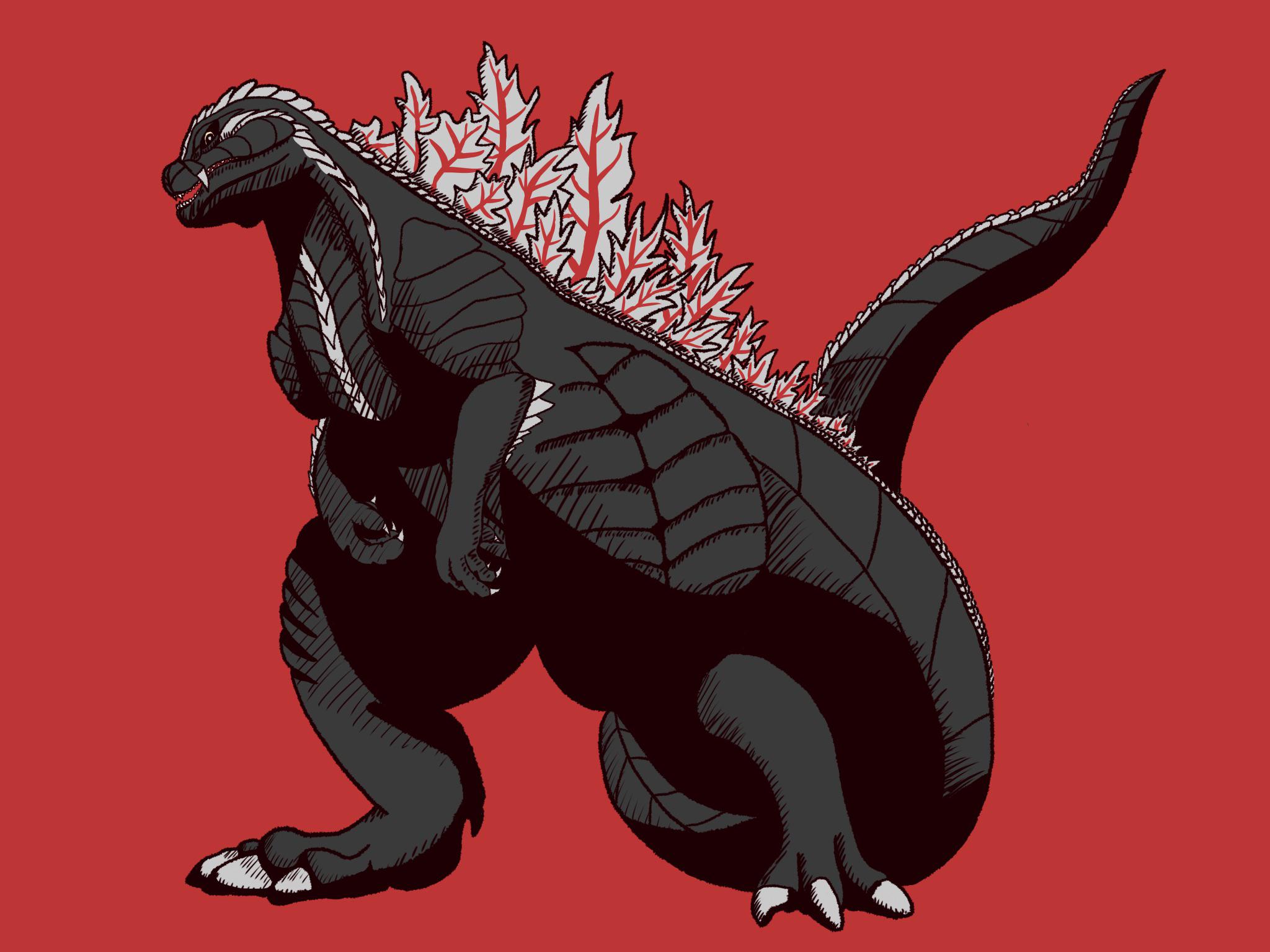 Learning to draw digitally, what do you think of my Godzilla Ultima?